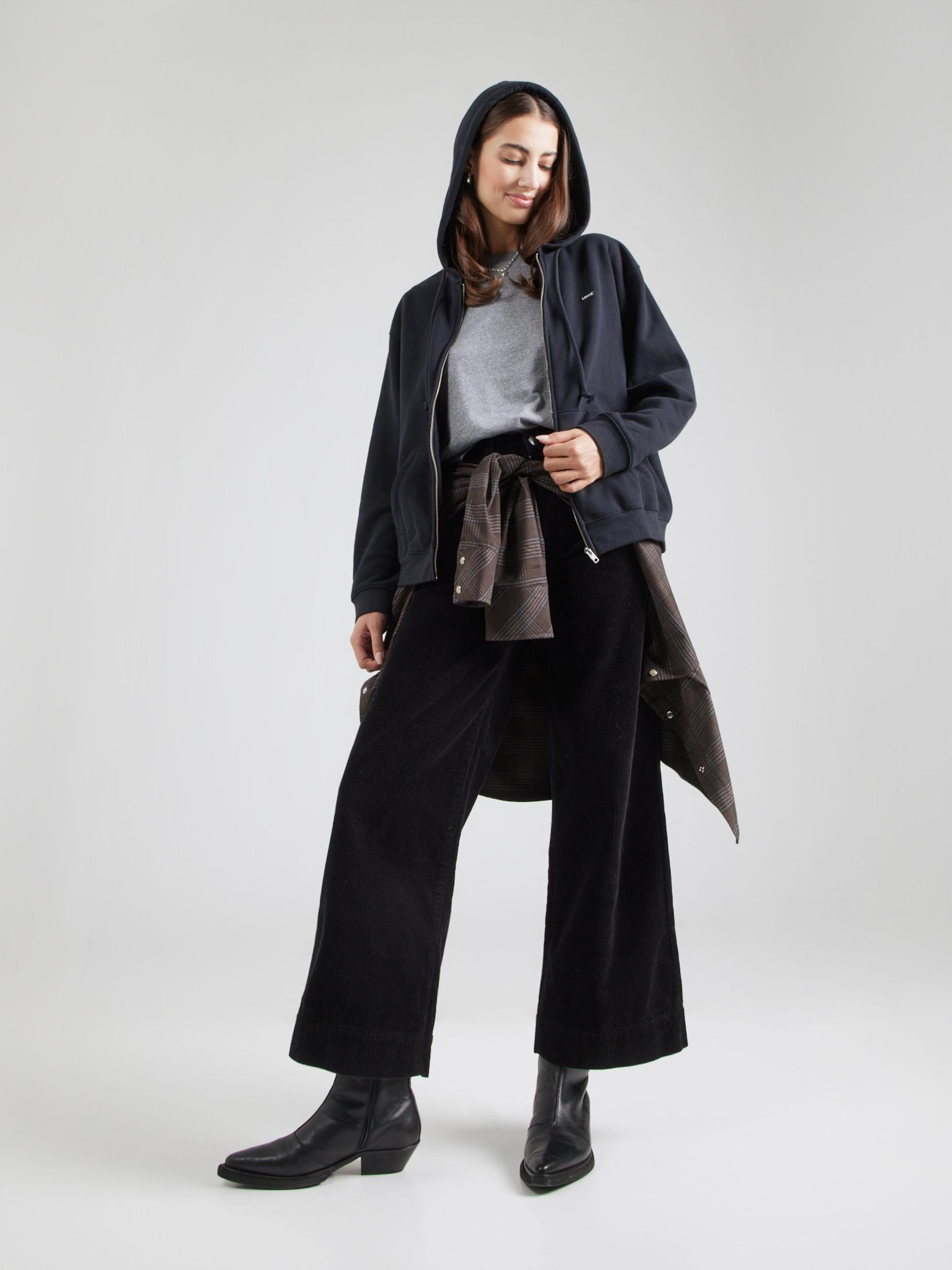 LEVI'S  Jopa na zadrgo 'Everyday Zip Hoodie' črna
