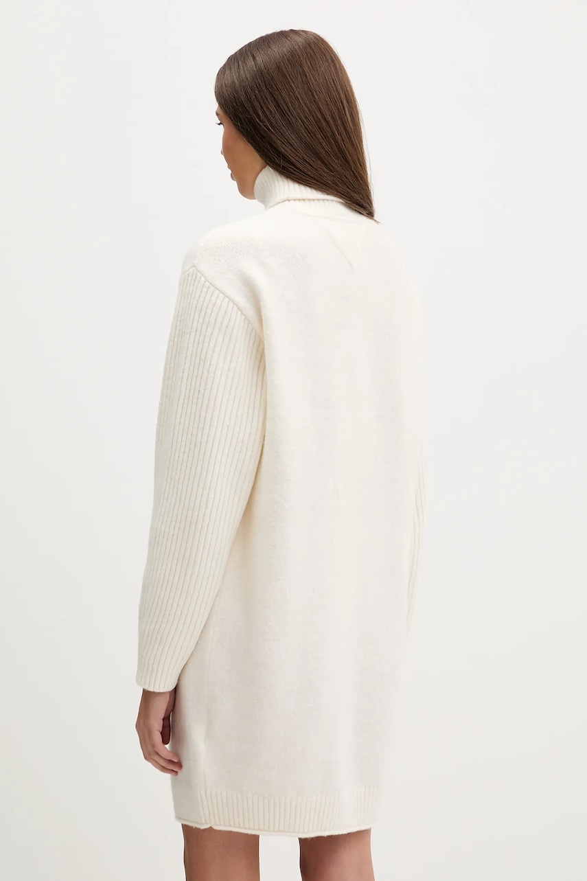 Obleka s primesjo volne Tommy Jeans