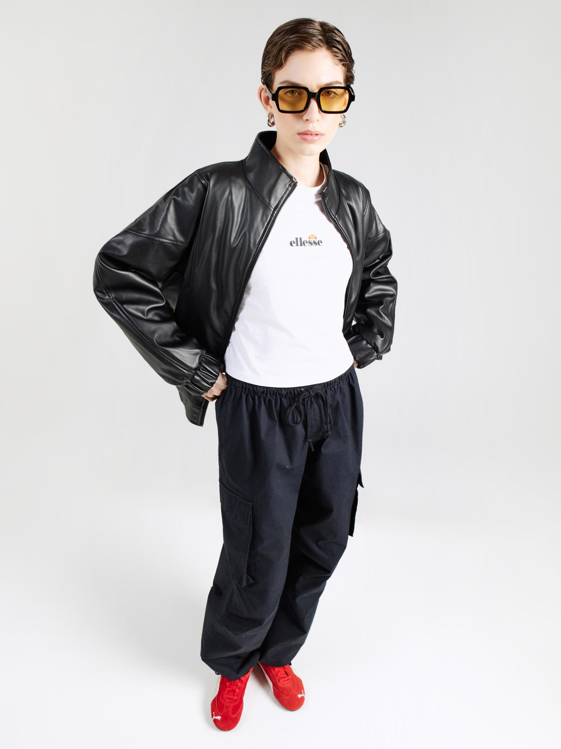 ELLESSE Majica 'Silinto 2' temno oranžna / rdeča / črna / bela