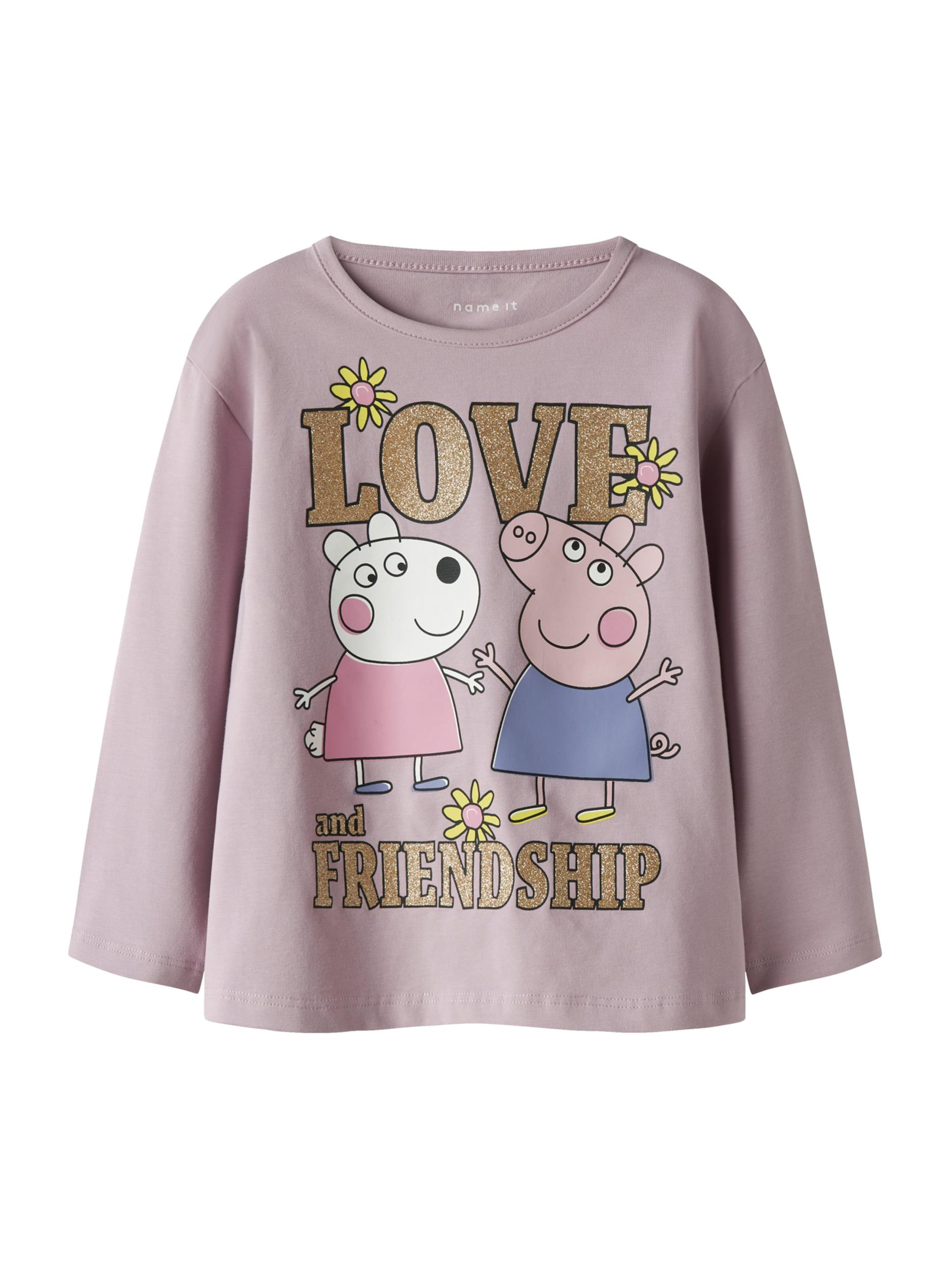 NAME IT Majica 'NMFDADA PEPPA' zlata / eozin / staro roza / bela