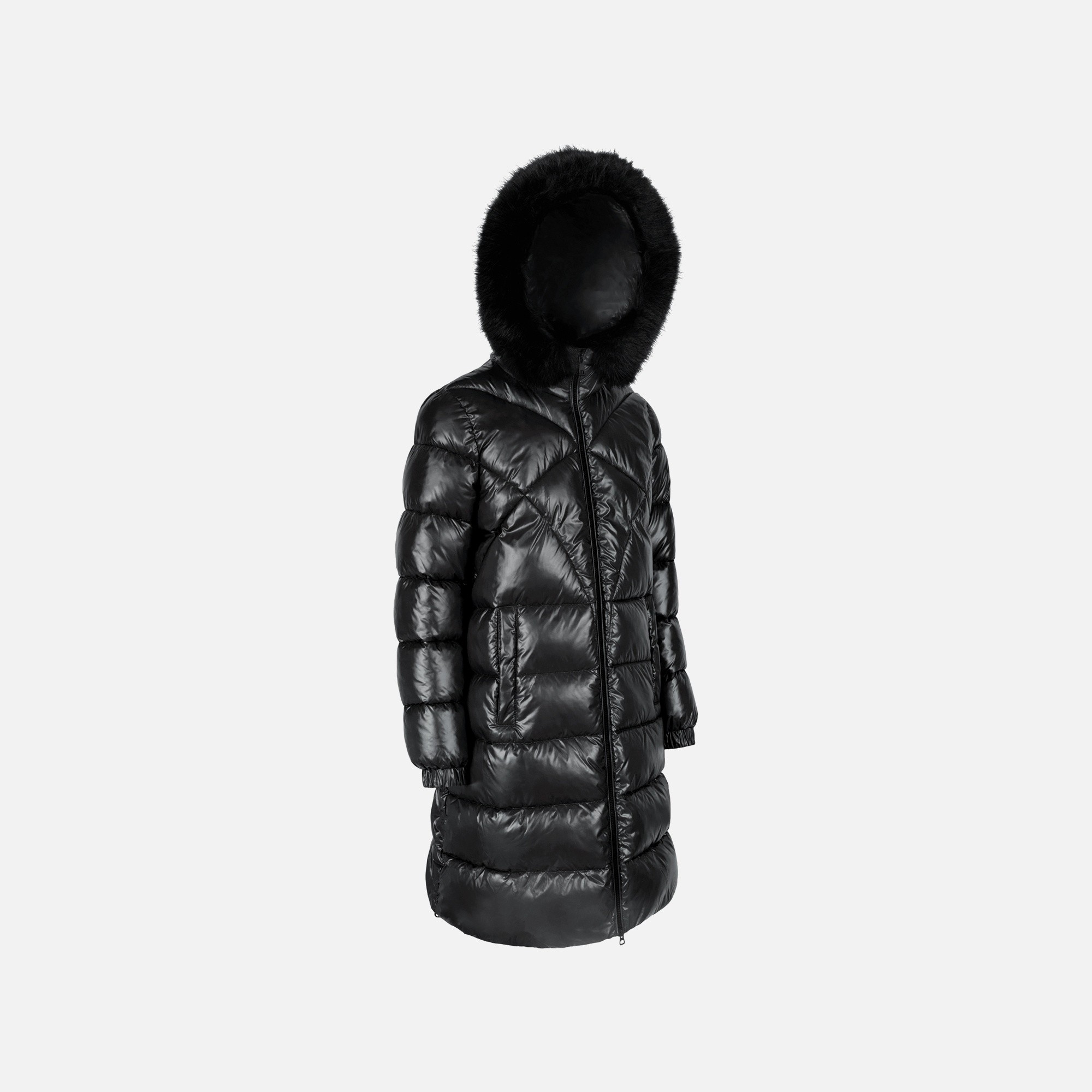 Ženska črna puhovka Geox Backsie