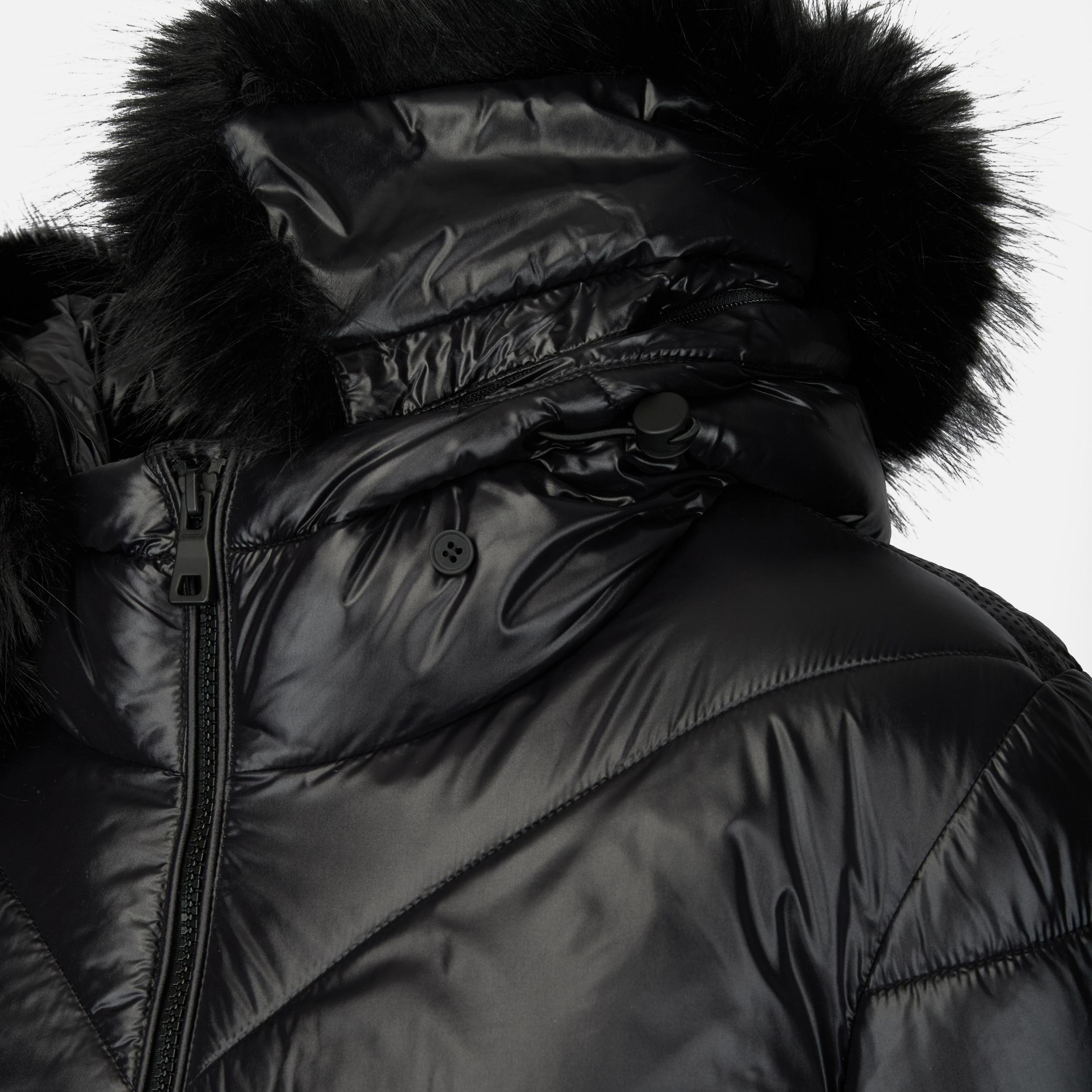 Ženska črna puhovka Geox Backsie