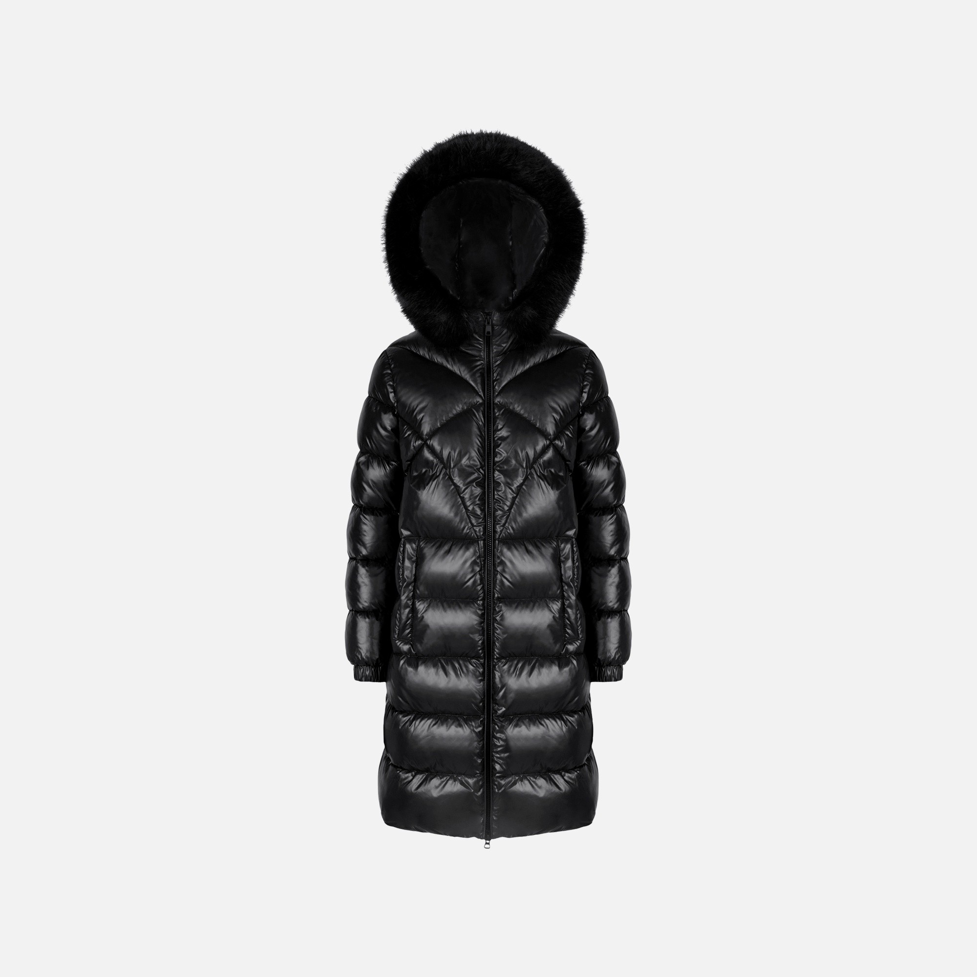 Ženska črna puhovka Geox Backsie