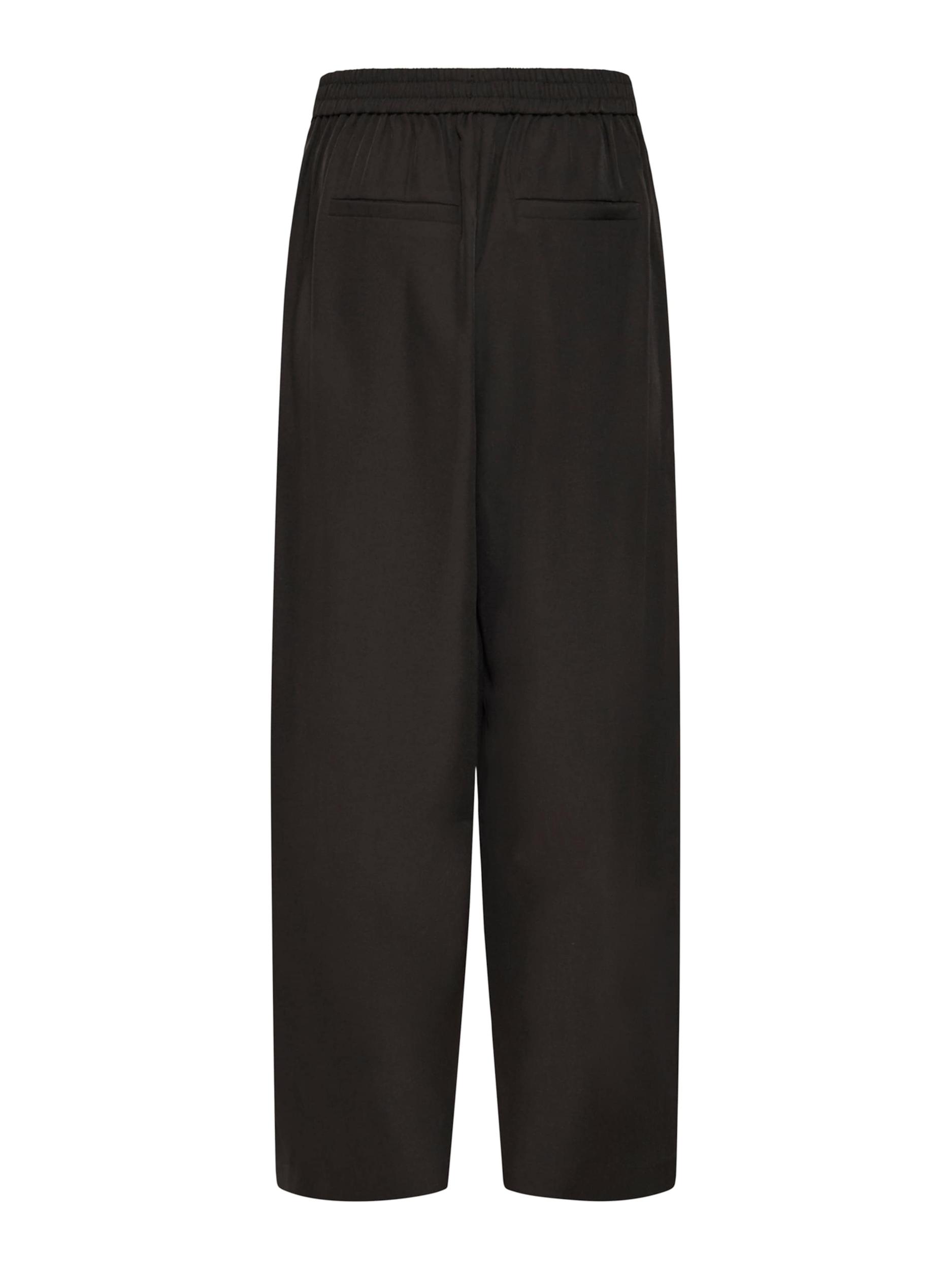 ICHI Hlače z naborki 'IHFava' črna