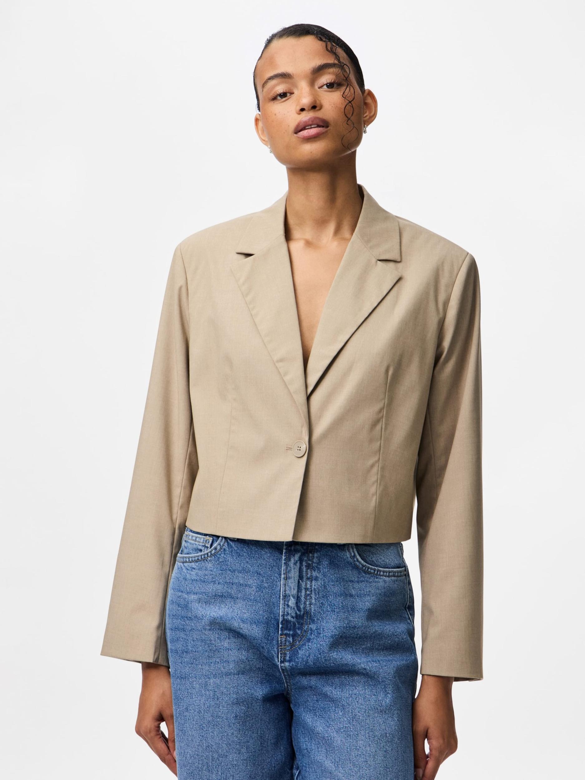 PIECES Blazer 'PCROSA' greige