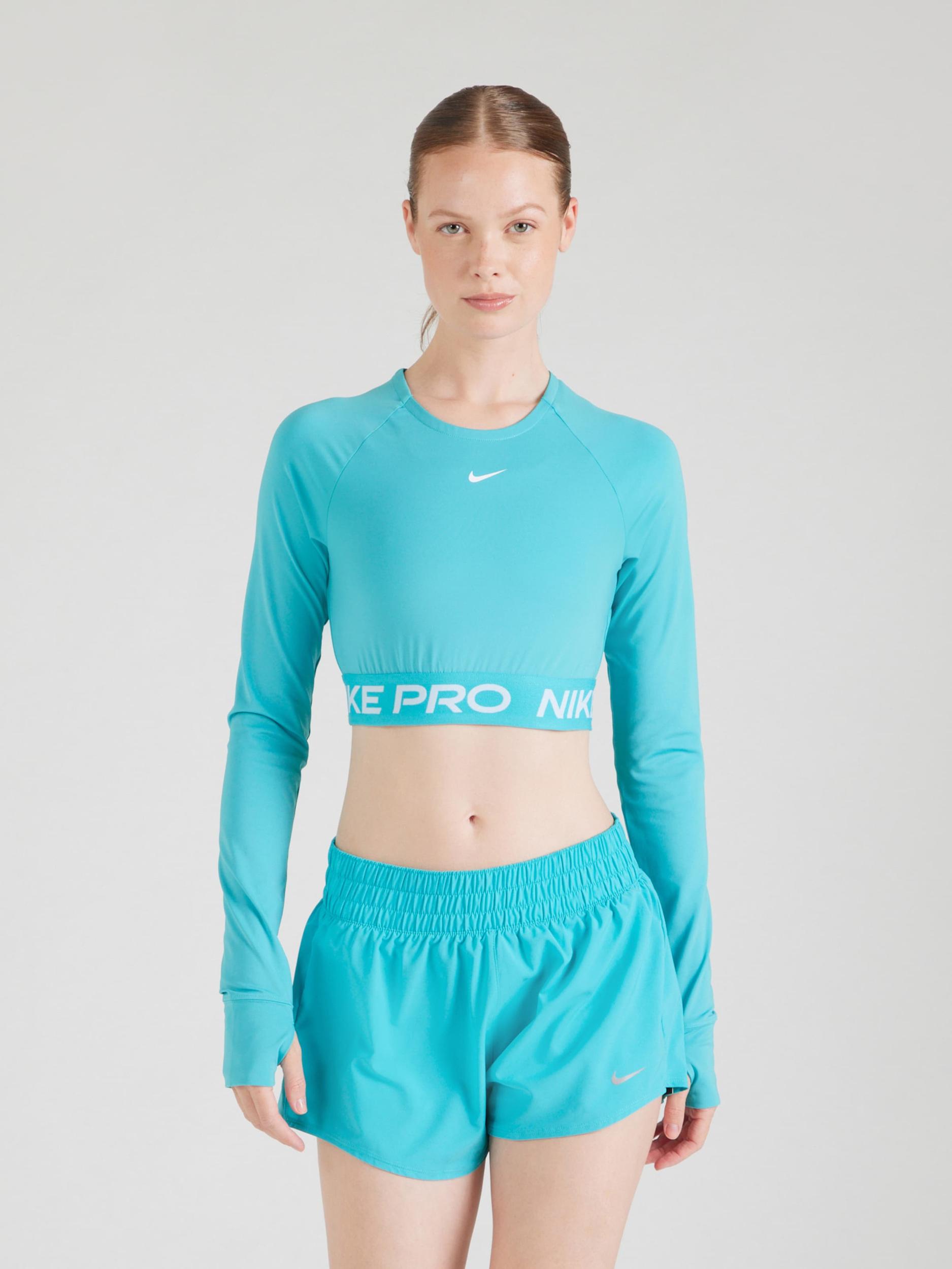 NIKE Funkcionalna majica 'PRO DF 365' turkizna / bela