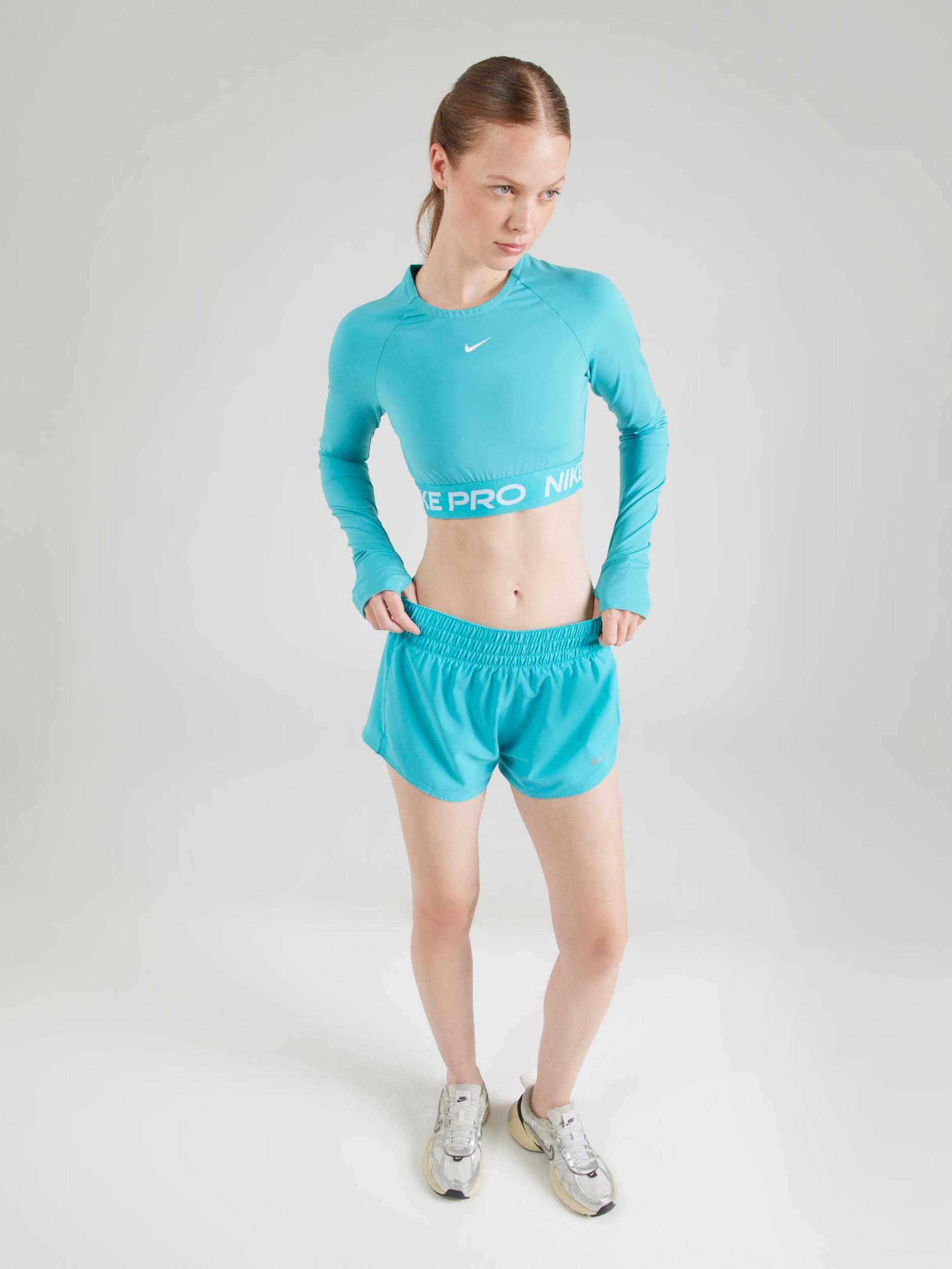 NIKE Funkcionalna majica 'PRO DF 365' turkizna / bela