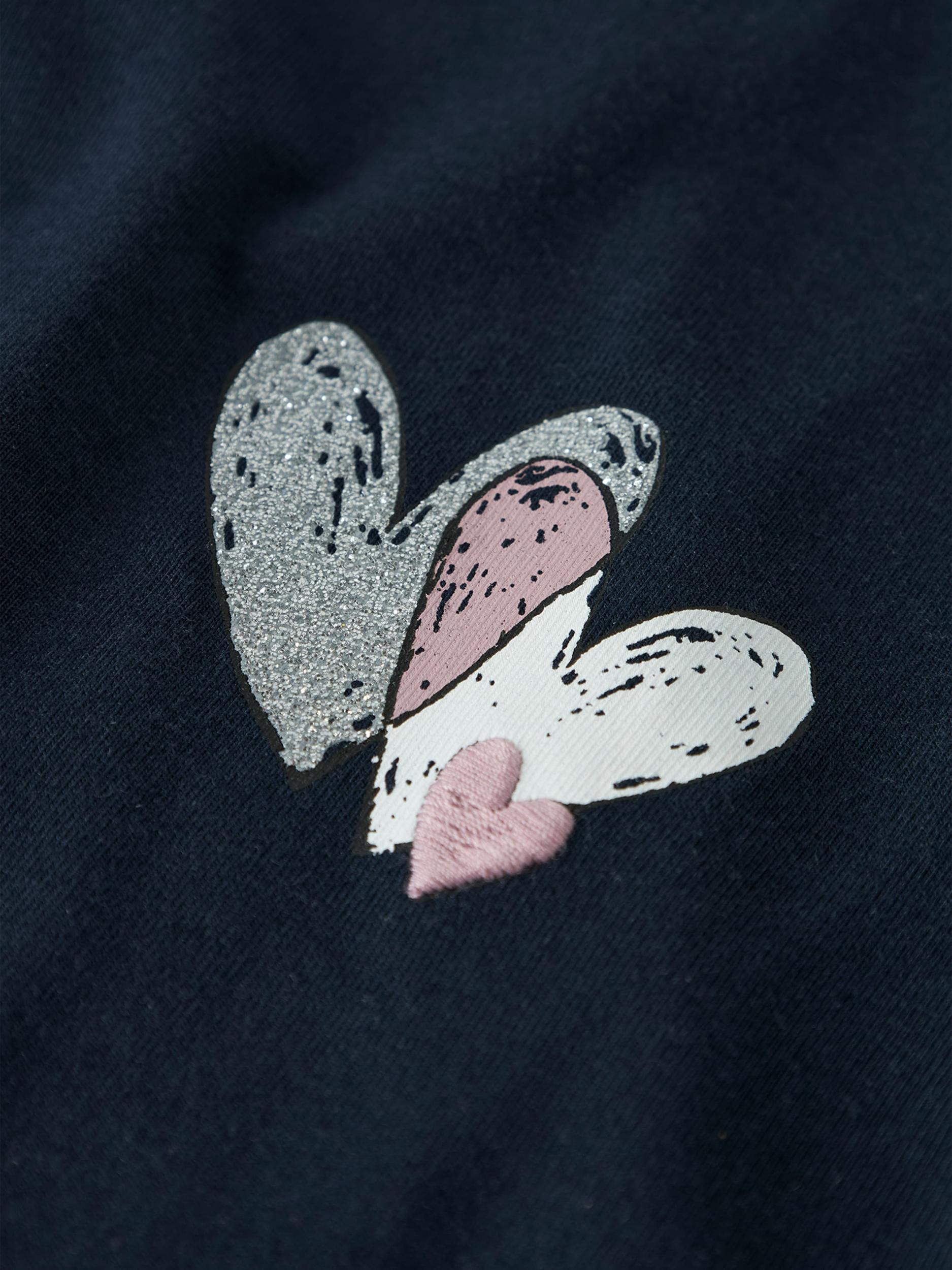 NAME IT Majica 'NMFTEARTAS' mornarska / staro roza / srebrna / bela