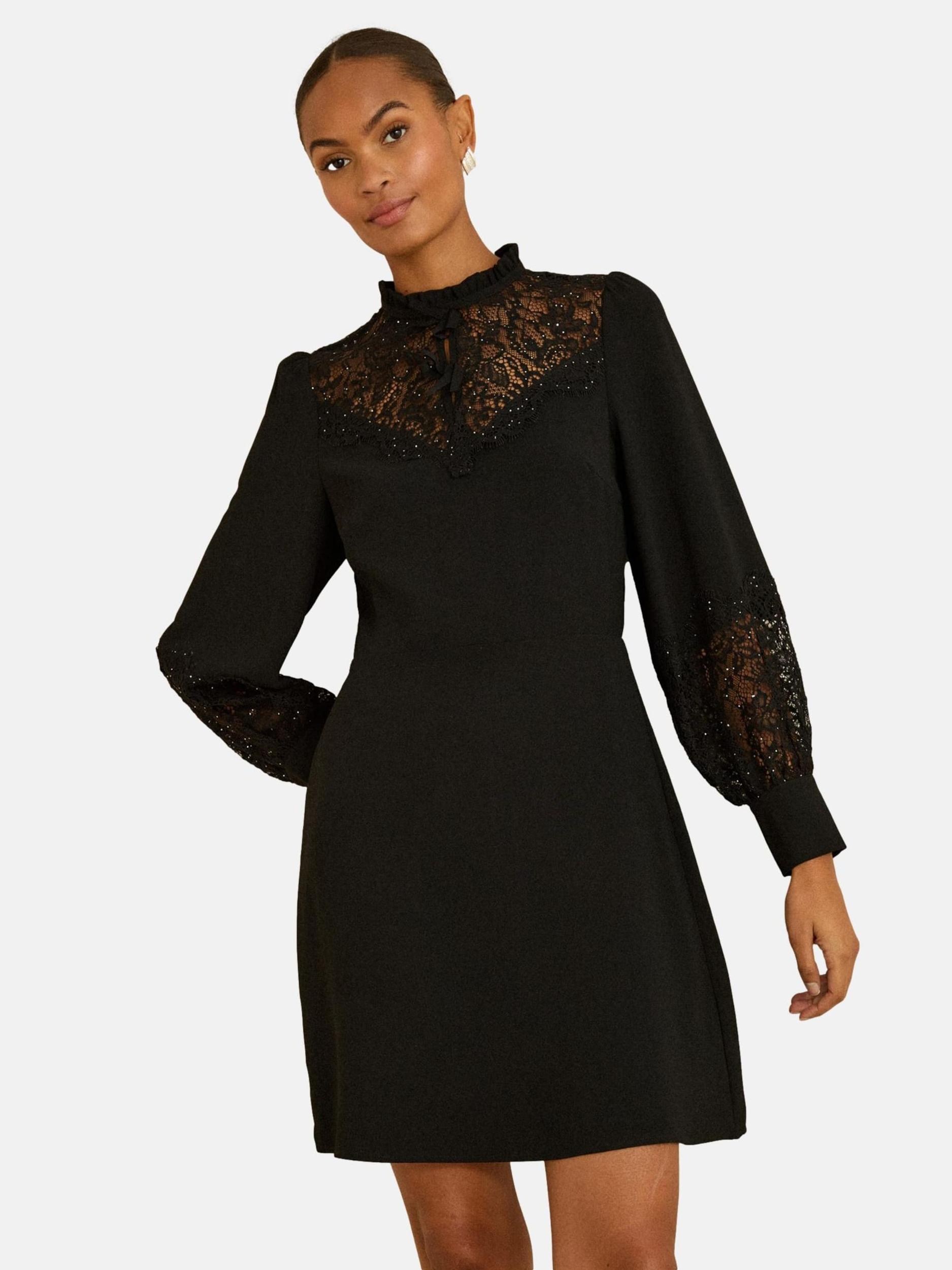 love & roses Obleka črna / bela