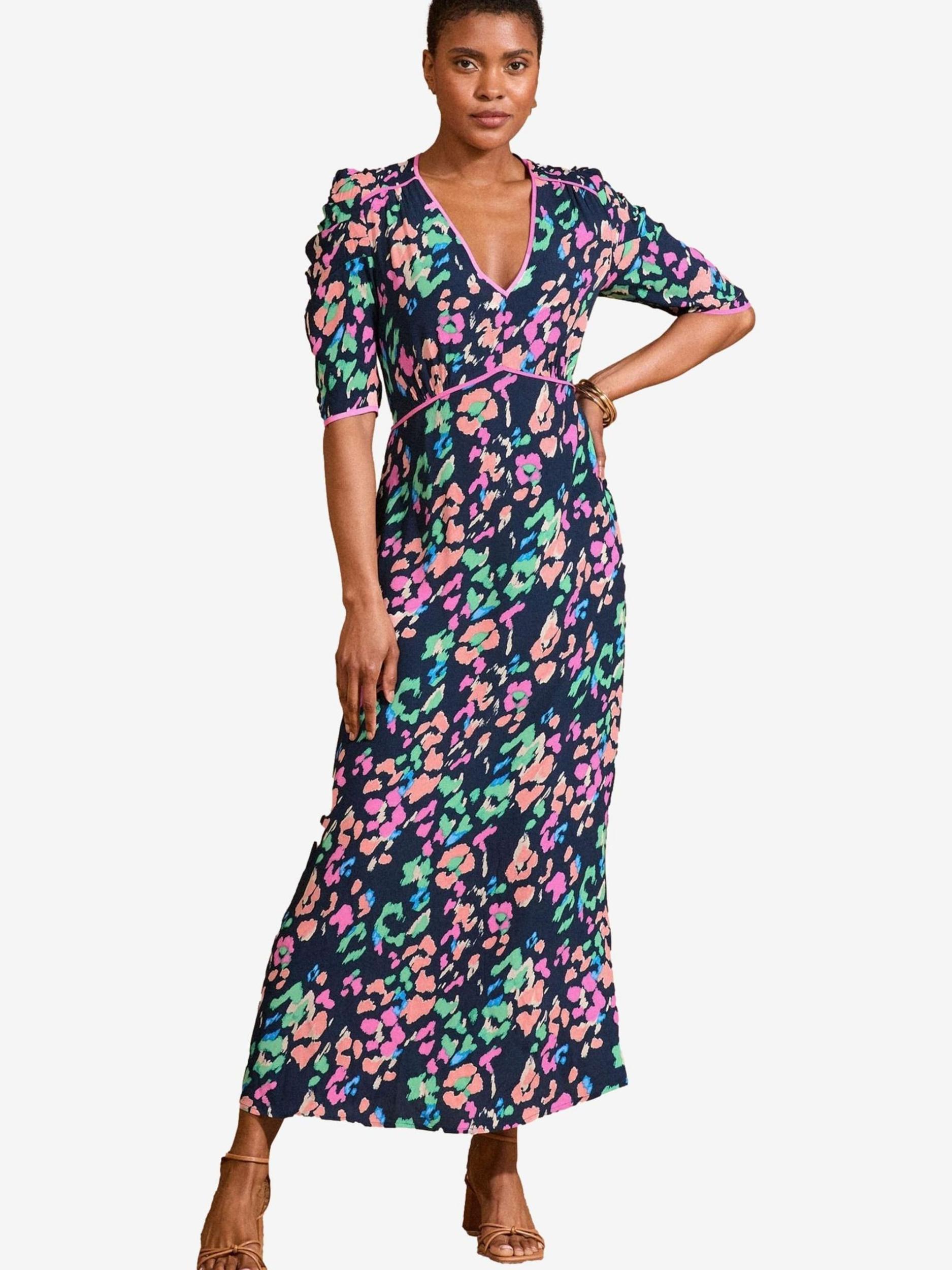 love & roses Obleka mornarska / azur / svetlo zelena / orhideja