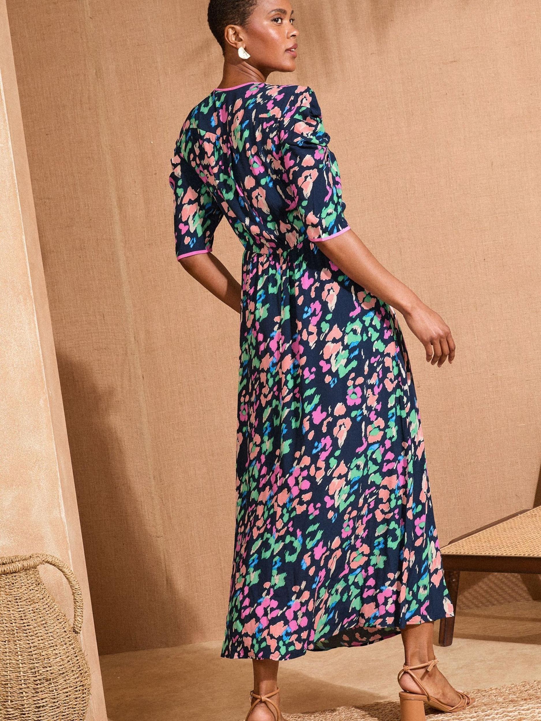 love & roses Obleka mornarska / azur / svetlo zelena / orhideja