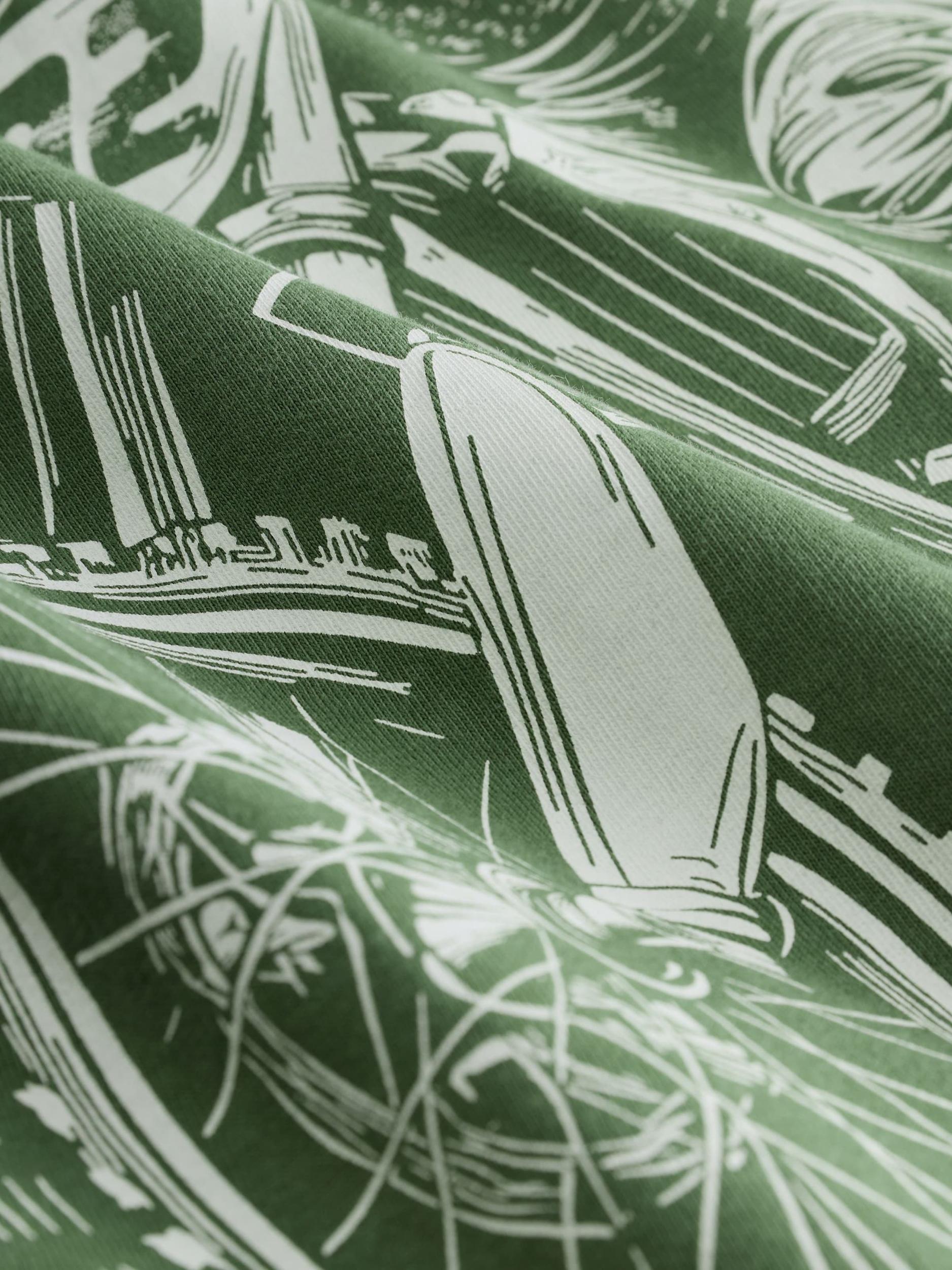 Next Pižama bež / temno modra / zelena / bela