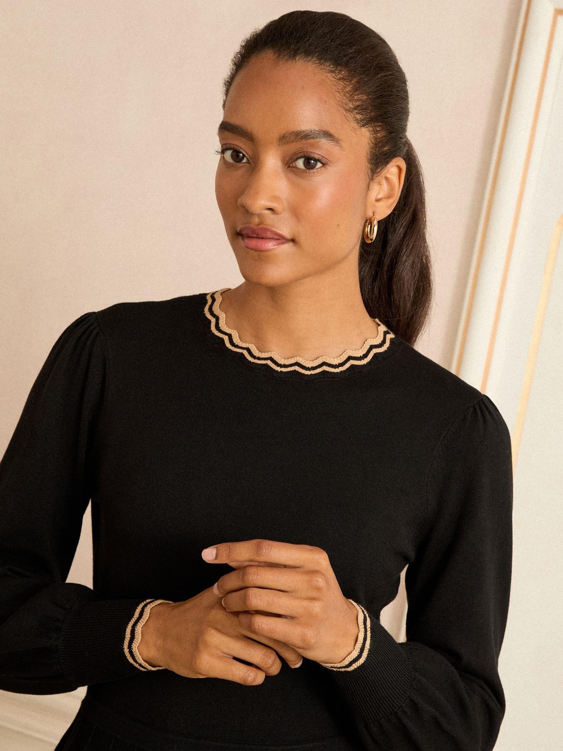 love & roses Pletena obleka črna