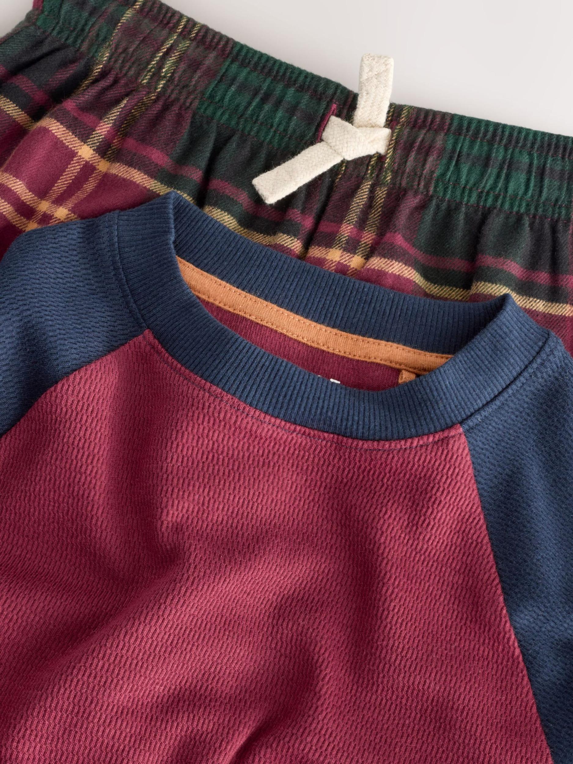 Next Pižama temno zelena / bordo