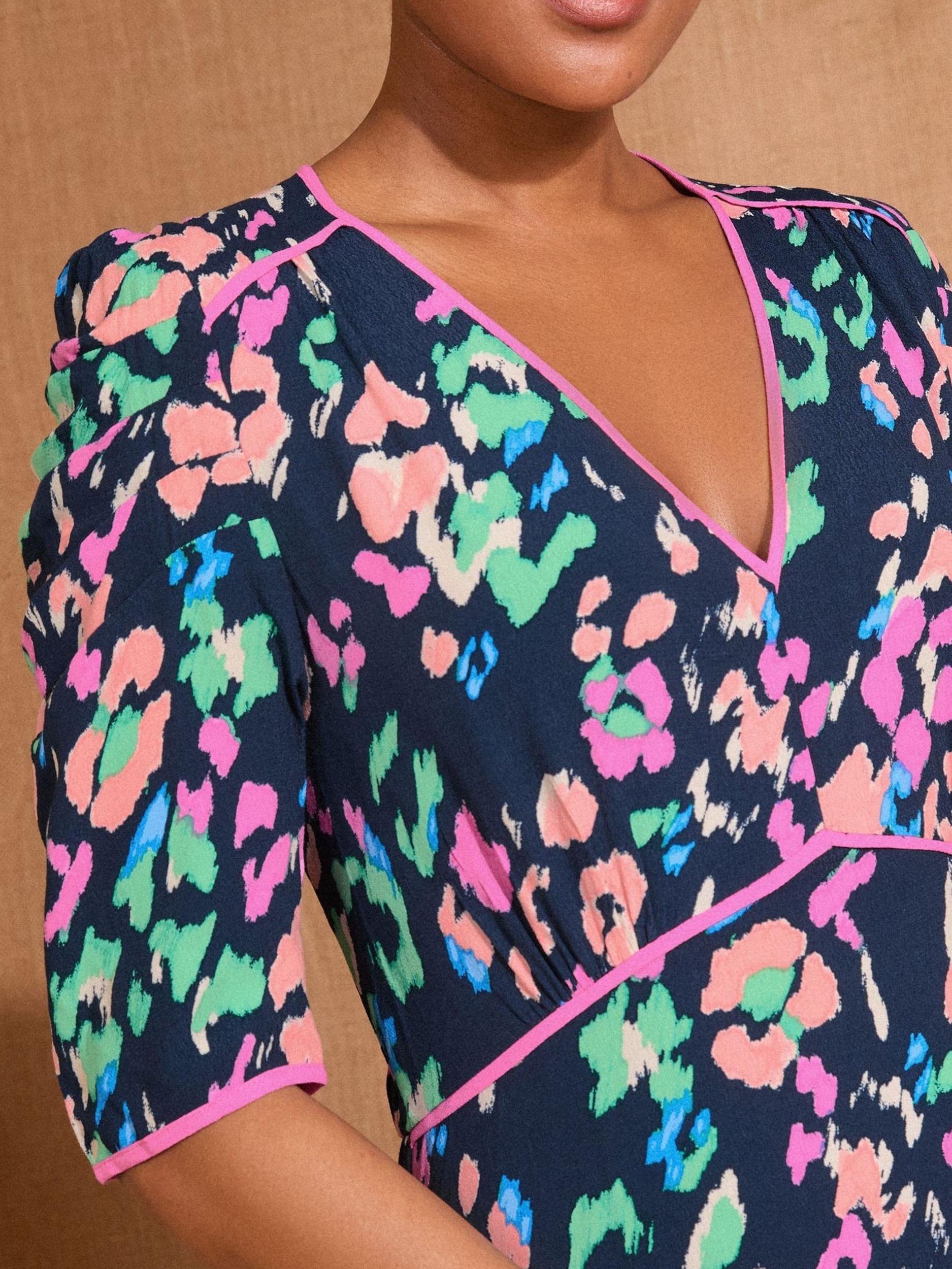 love & roses Obleka mornarska / azur / svetlo zelena / orhideja