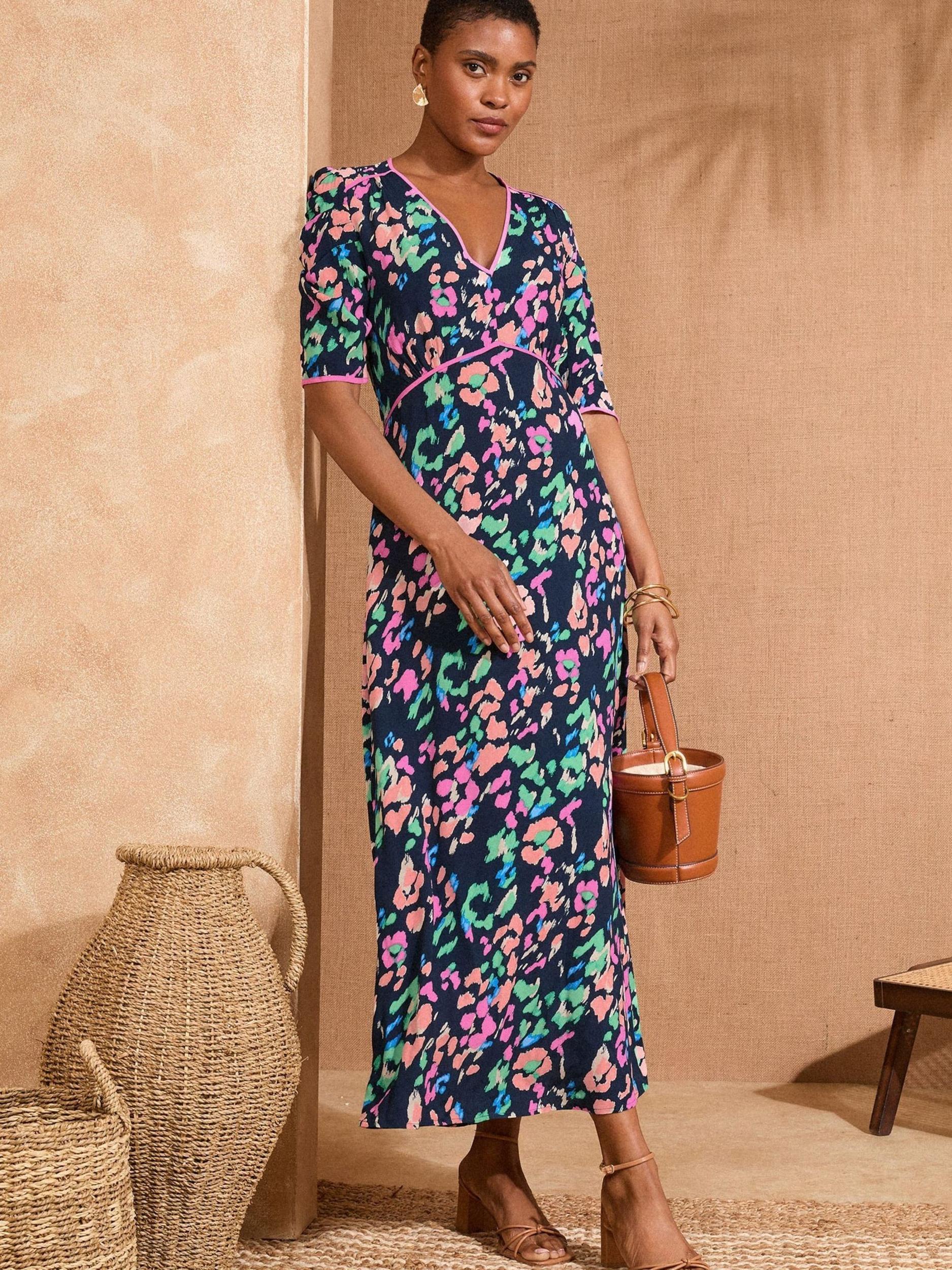 love & roses Obleka mornarska / azur / svetlo zelena / orhideja