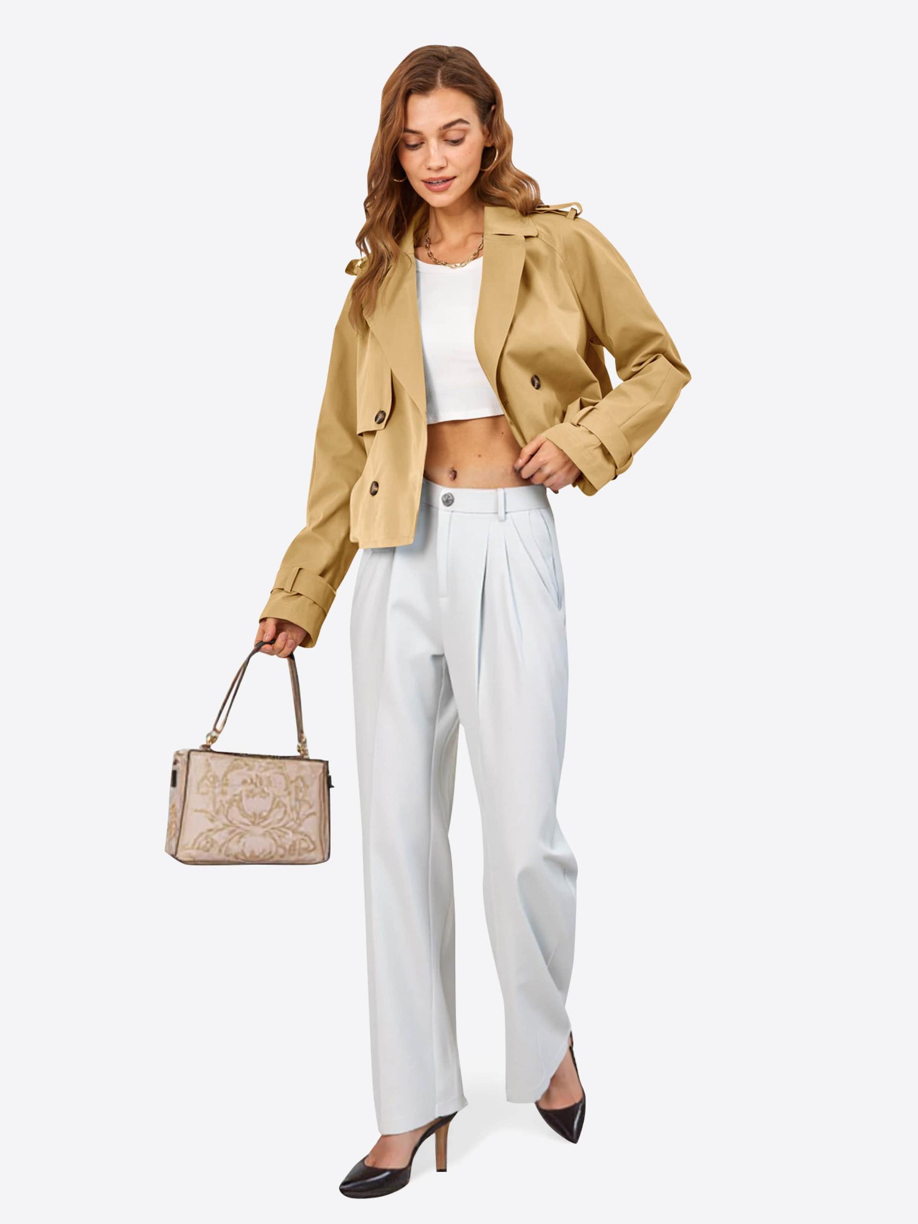 Imily Bela Prehoden plašč oliva