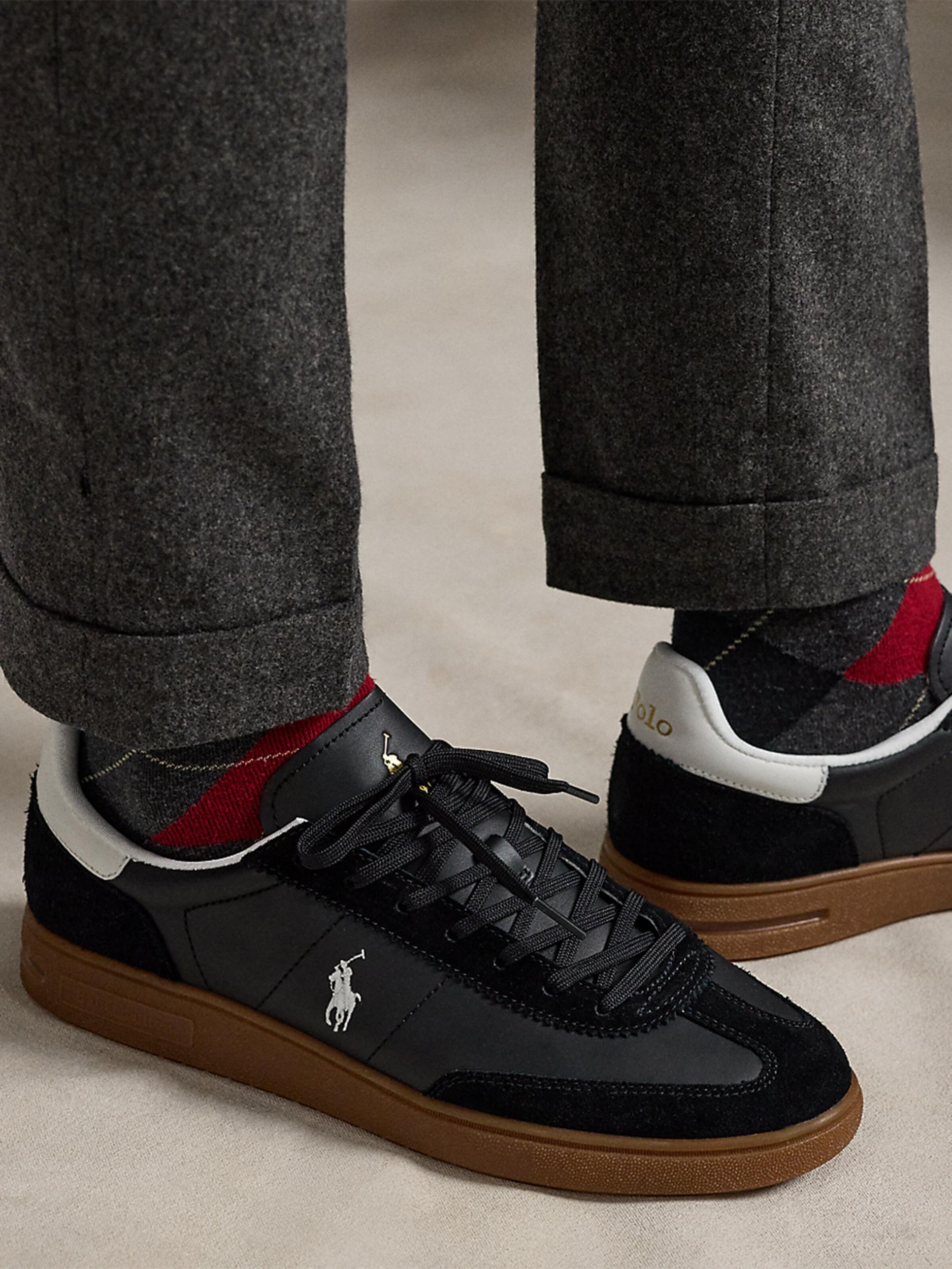 Polo Ralph Lauren Nizke superge 'Bedford' črna / bela