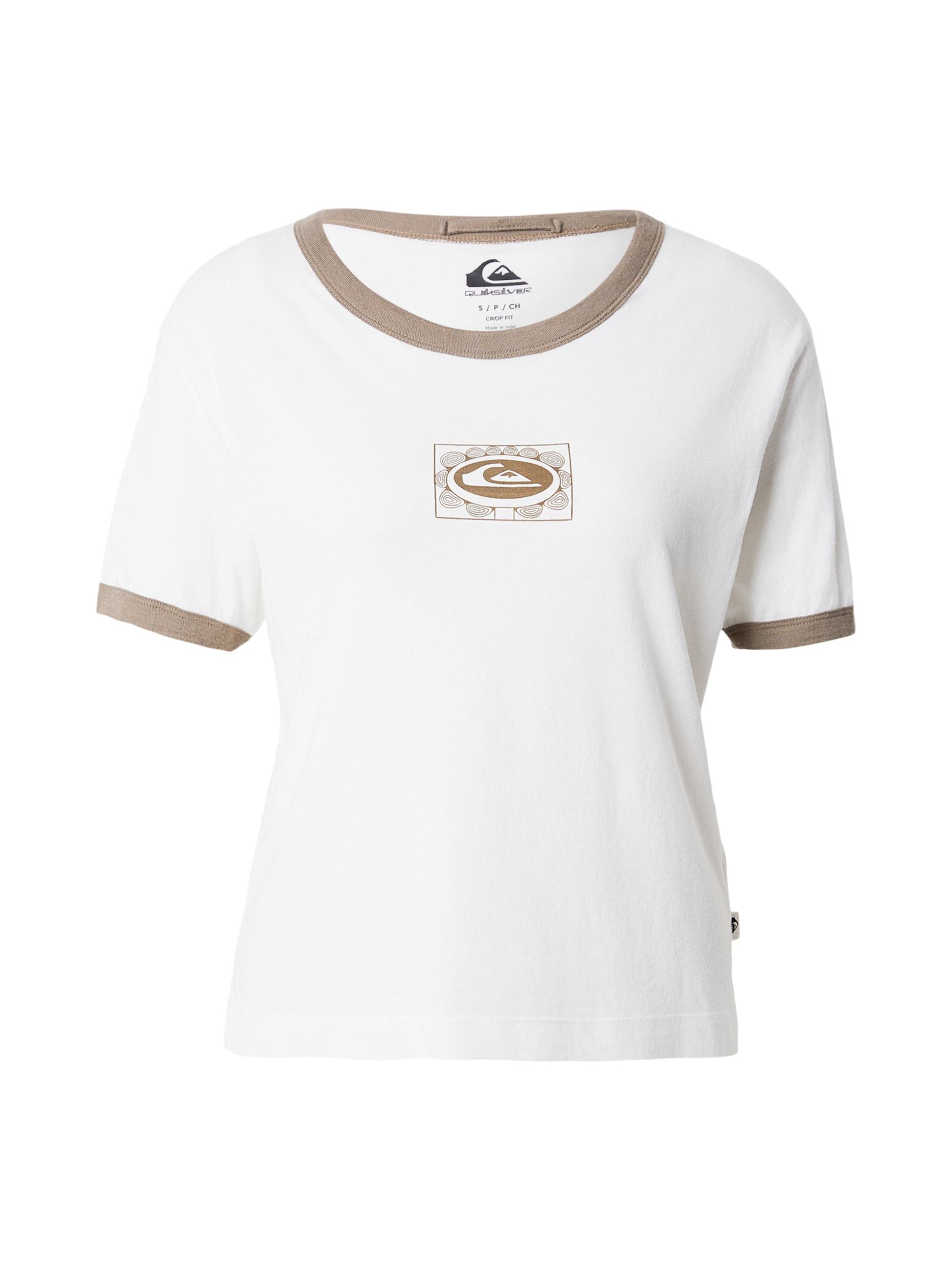 QUIKSILVER Majica 'RINGERTEESCREEN' rjava / bela