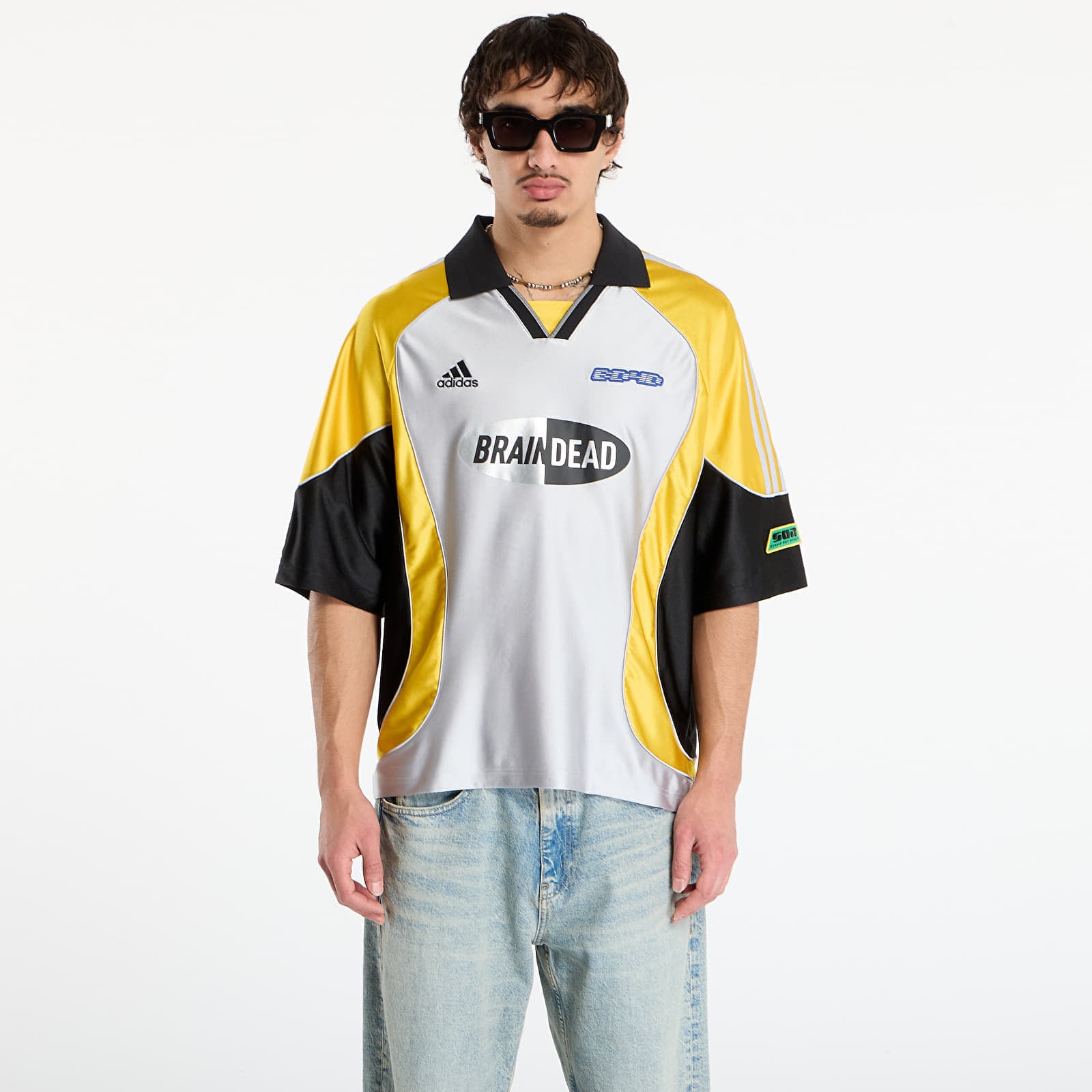 adidas Originals Dres adidas x Brain Dead Fb Jersey Silver Metallic S