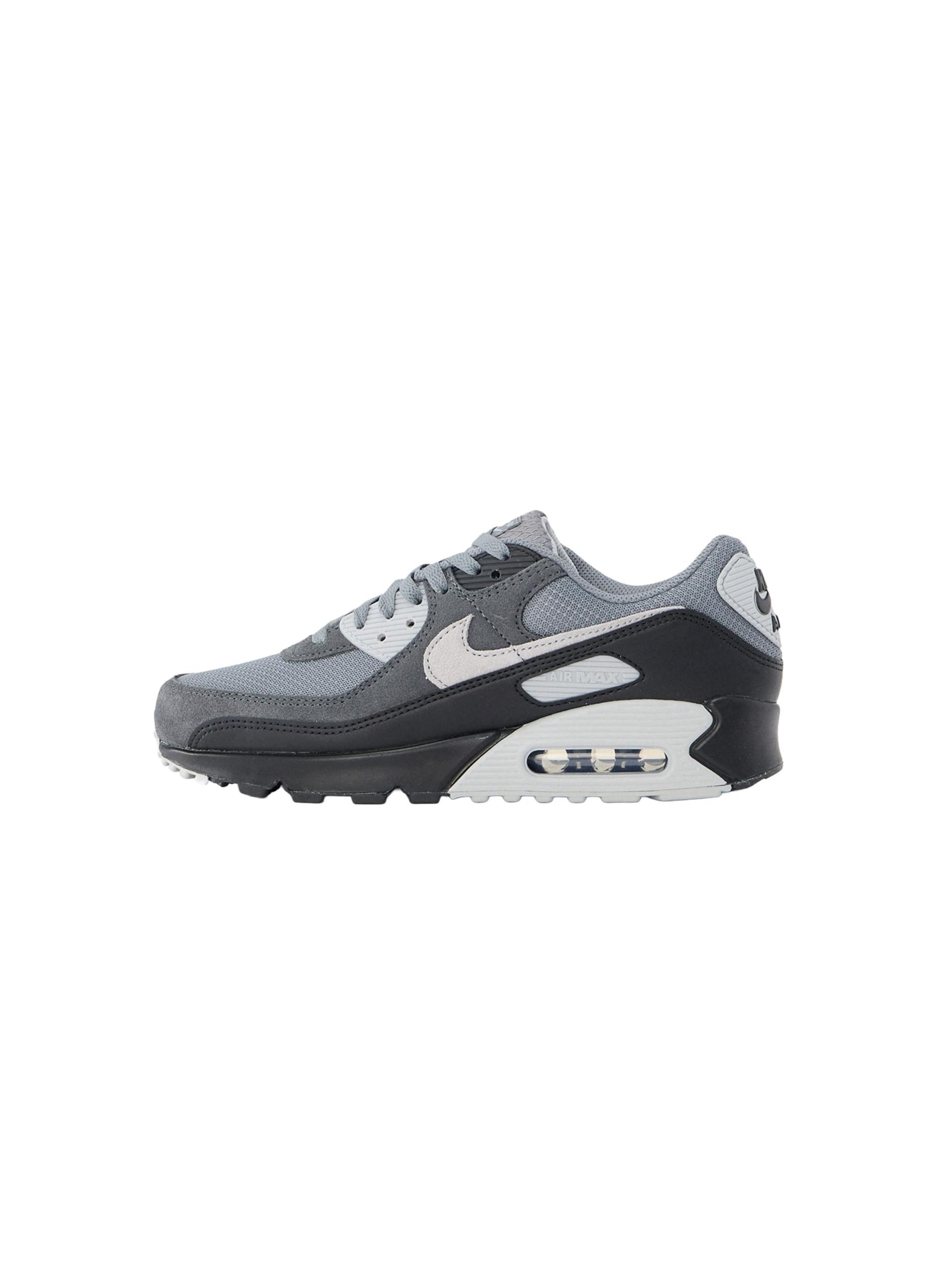 Nike Sportswear Nizke superge 'AIR MAX 90' bazaltno siva / temno siva / bela