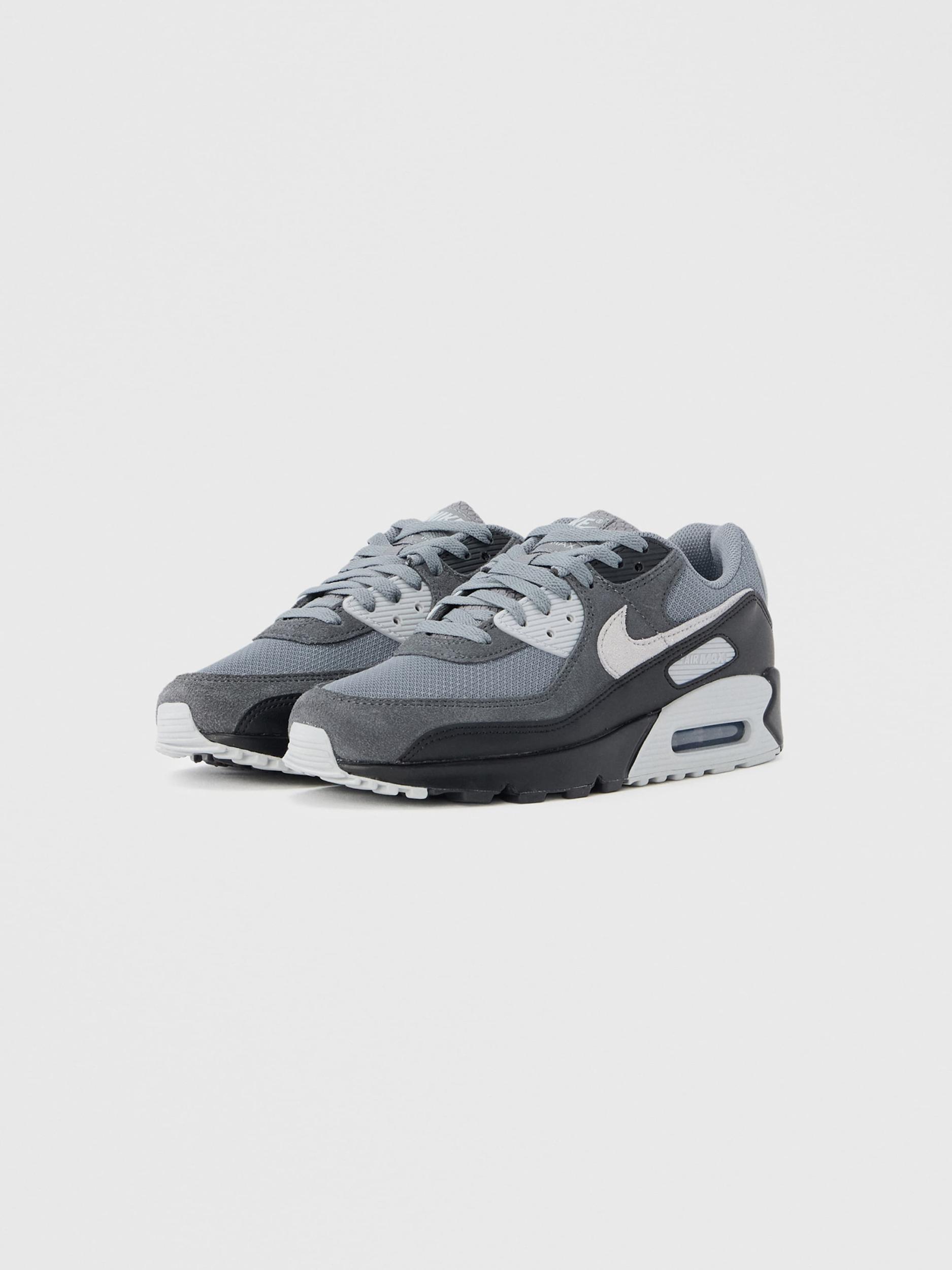 Nike Sportswear Nizke superge 'AIR MAX 90' bazaltno siva / temno siva / bela