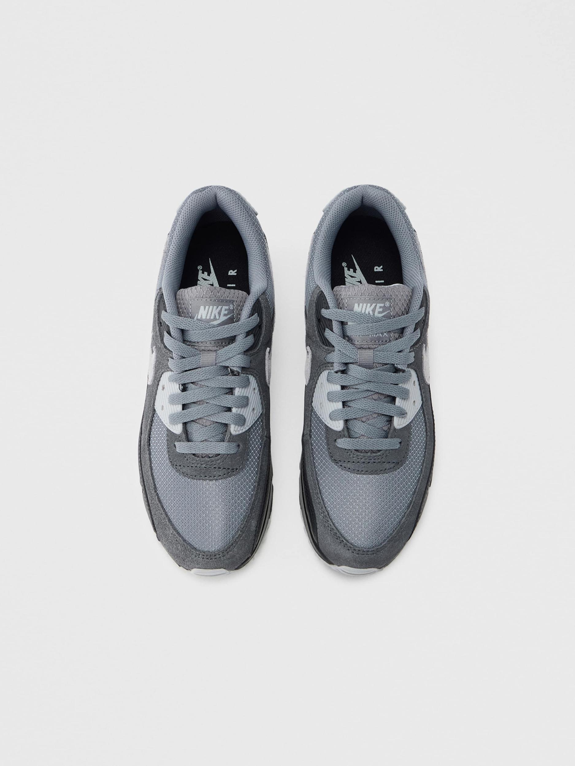 Nike Sportswear Nizke superge 'AIR MAX 90' bazaltno siva / temno siva / bela