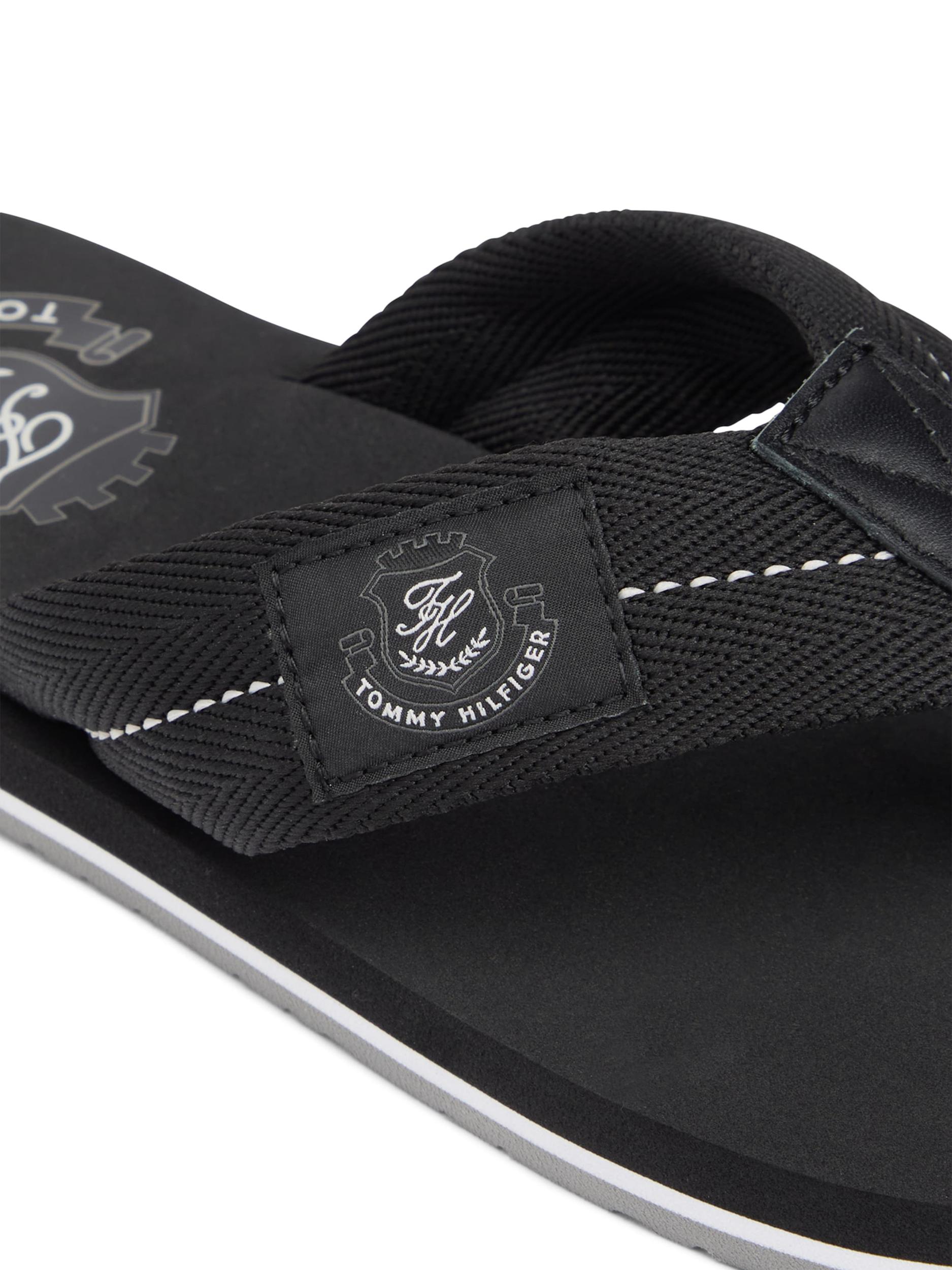 TOMMY HILFIGER Japonke črna / bela