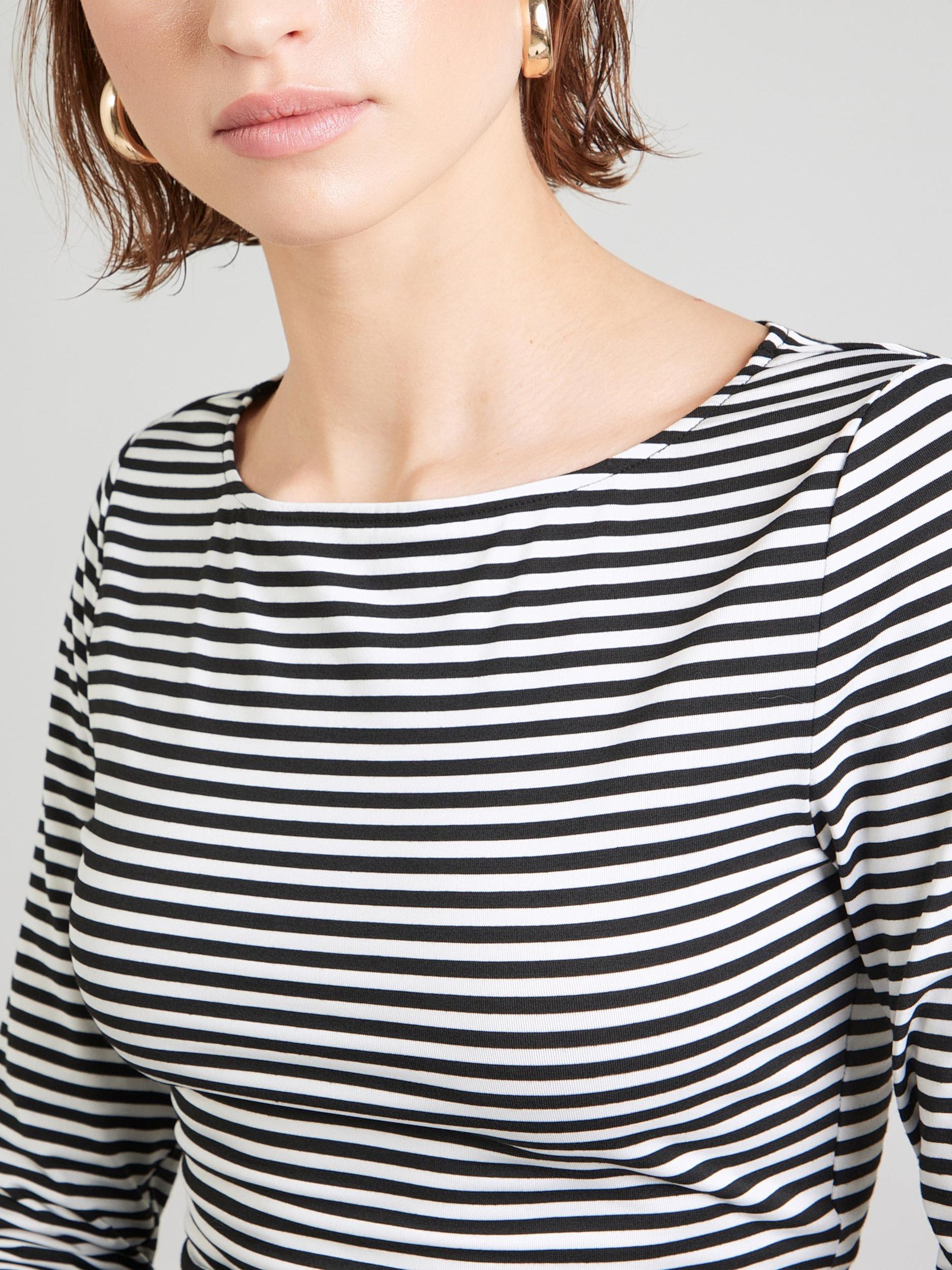 ABOUT YOU Majica 'Branka' črna / bela