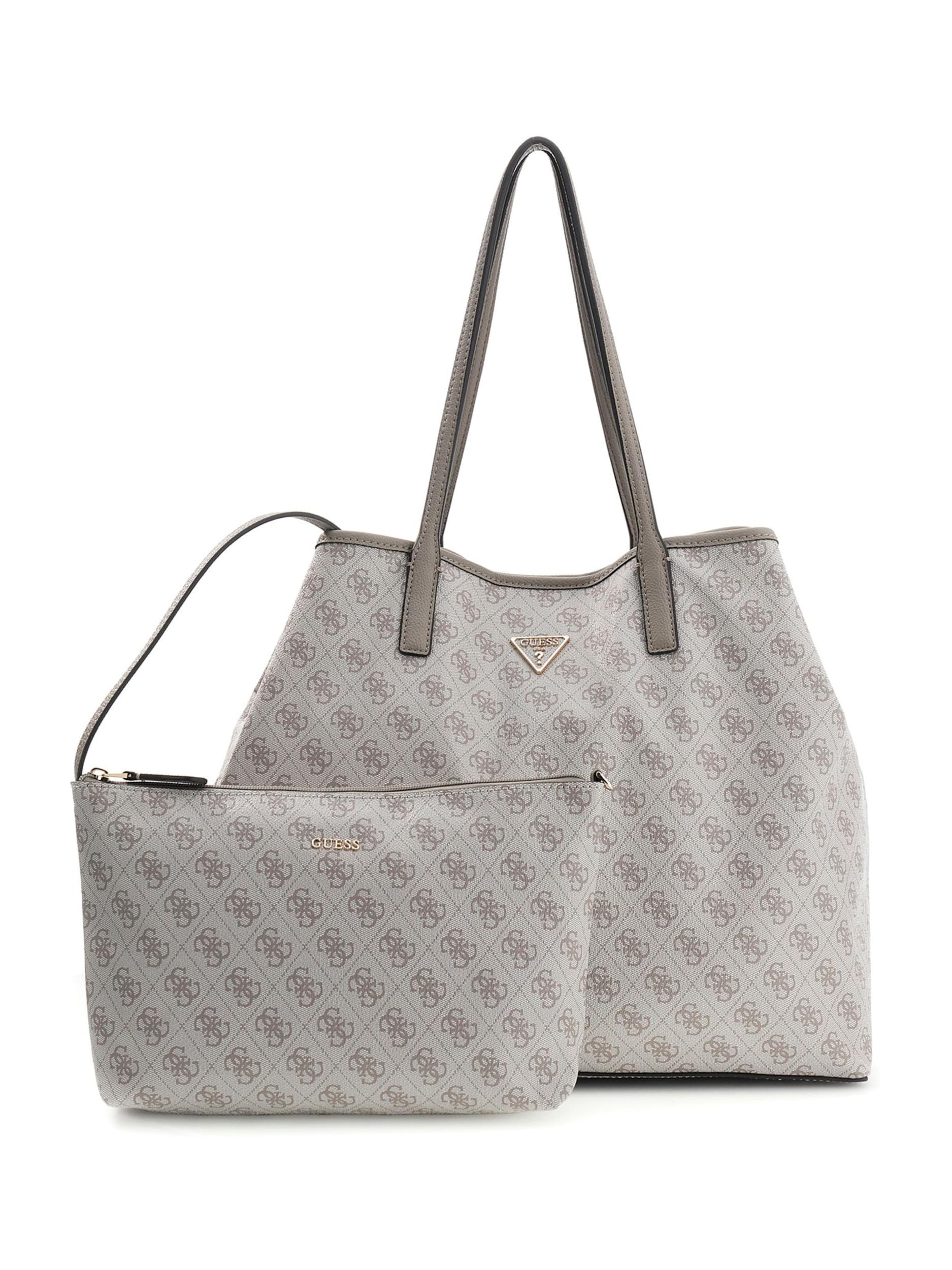 GUESS Nakupovalna torba 'Victtoria' temno siva / svetlo siva