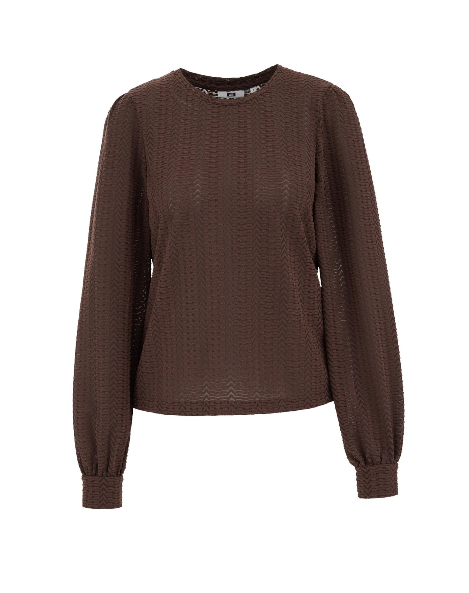 WE Fashion Majica temno rjava