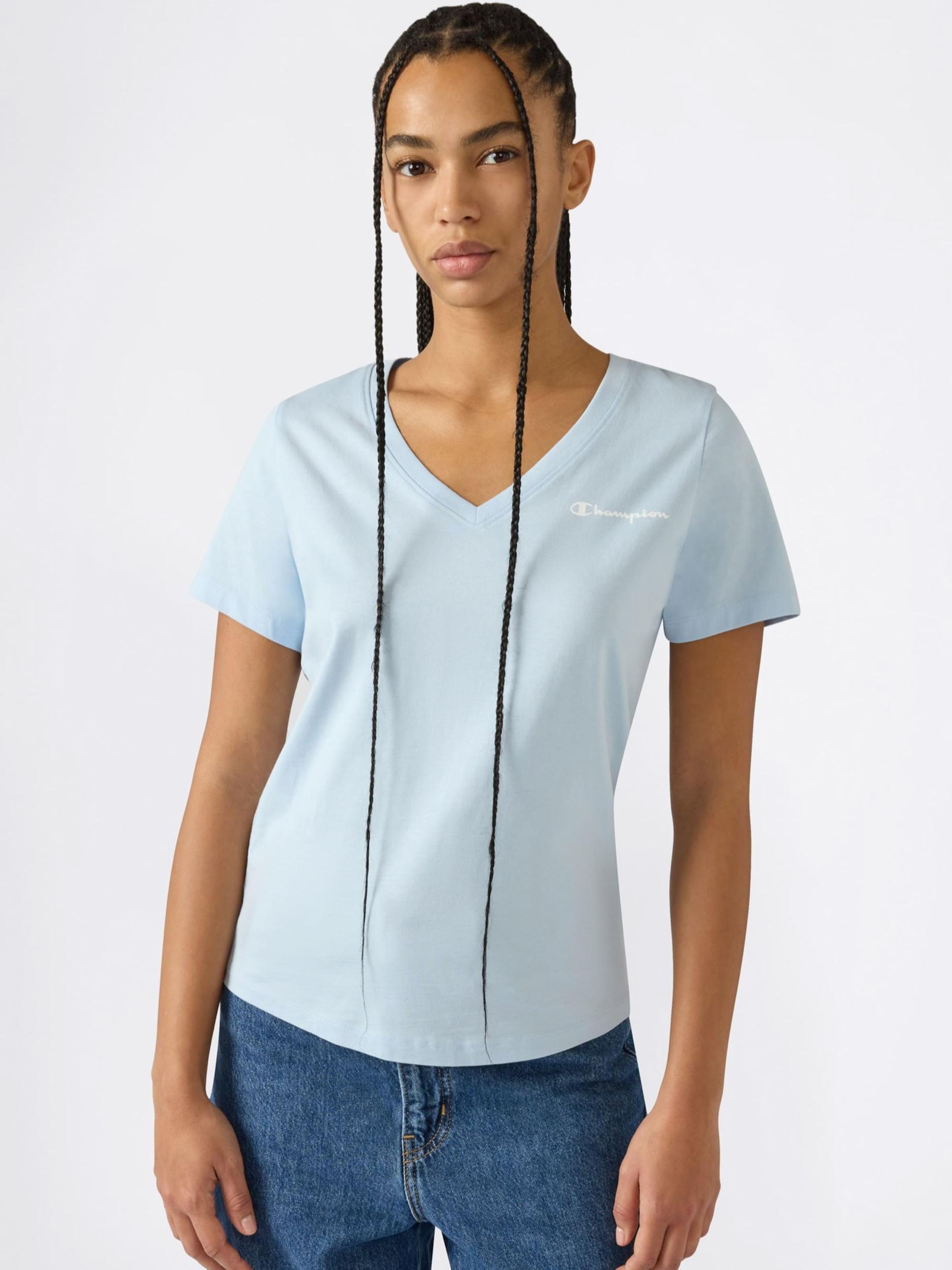 Champion Authentic Athletic Apparel Majica svetlo modra / bela