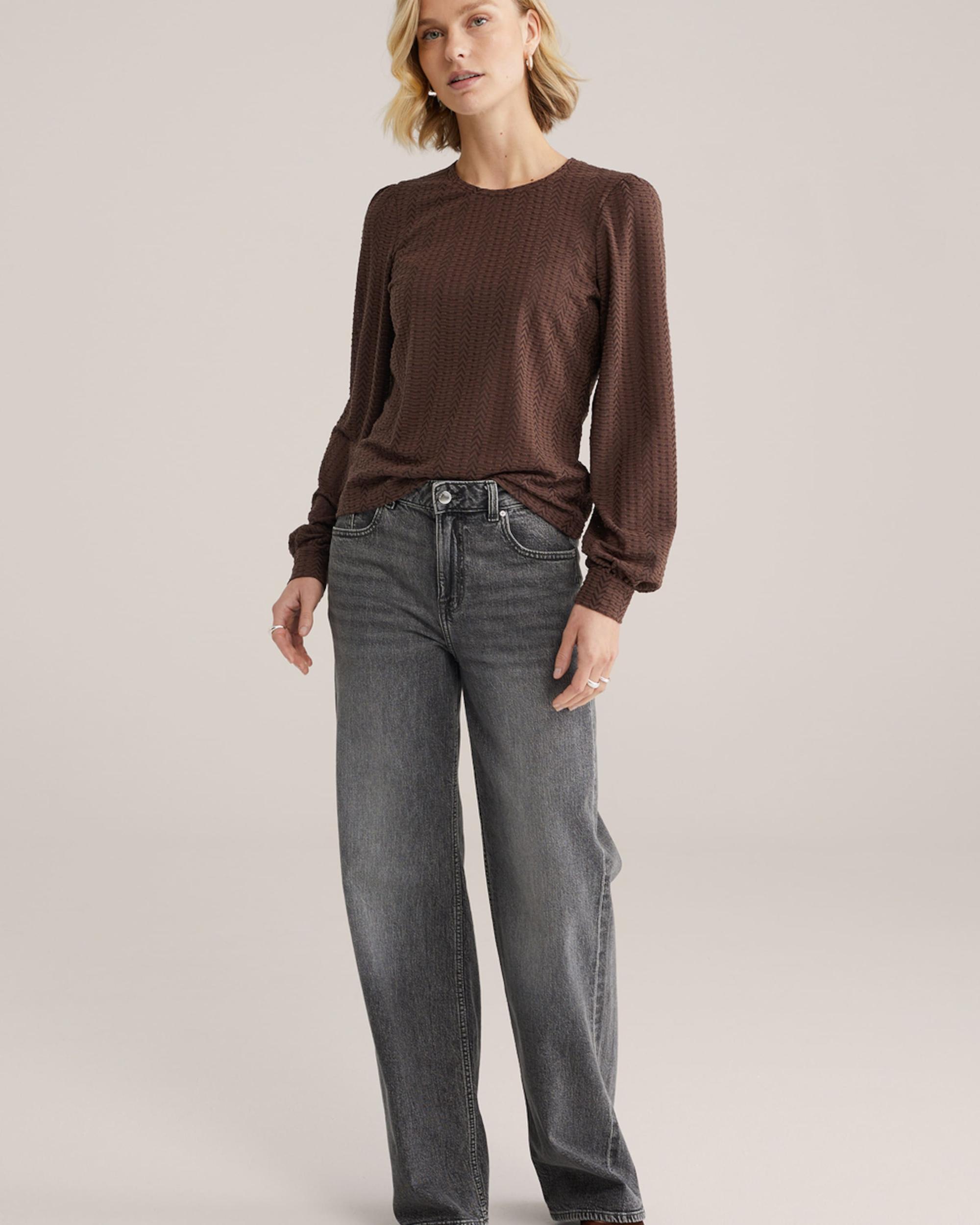 WE Fashion Majica temno rjava