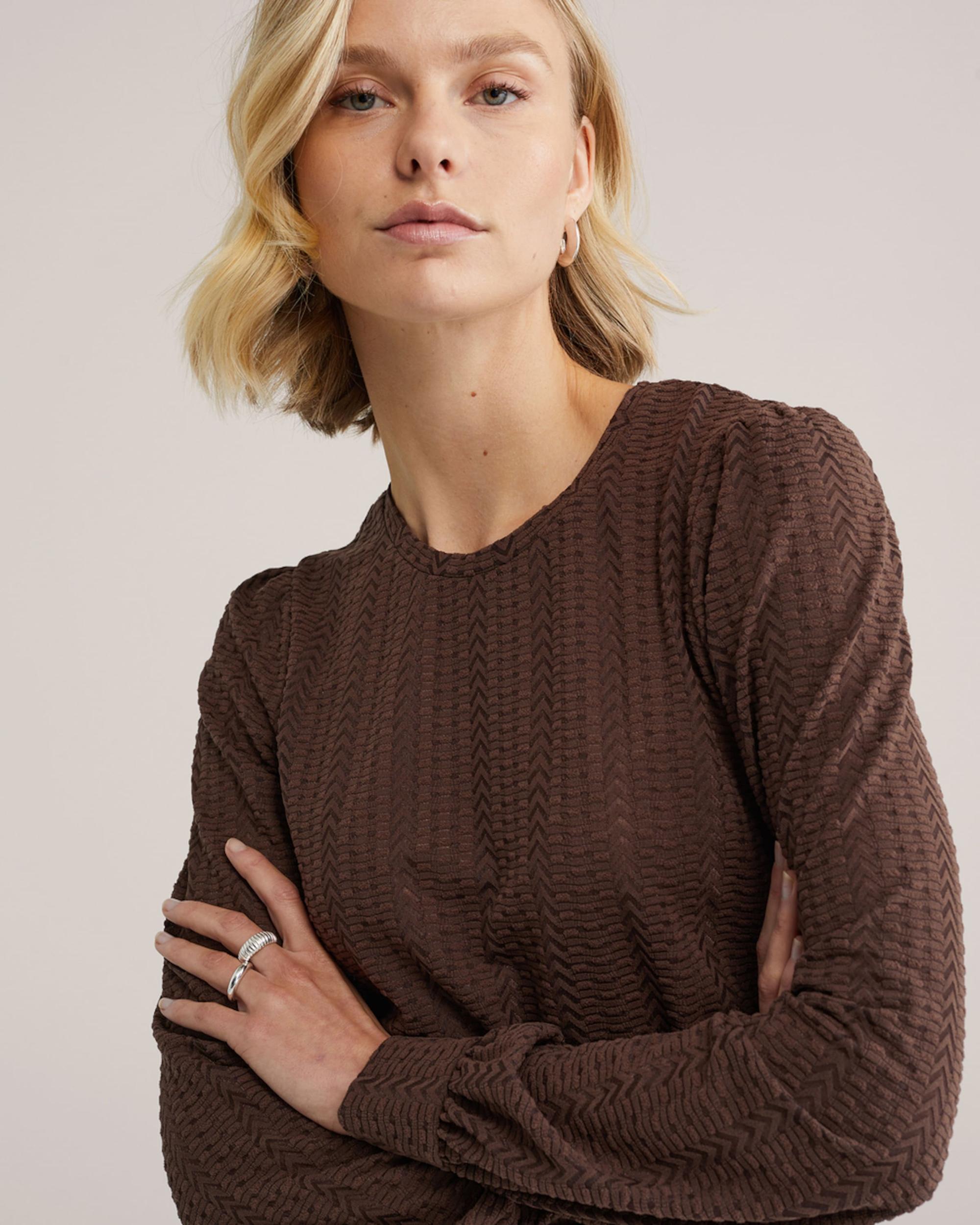 WE Fashion Majica temno rjava