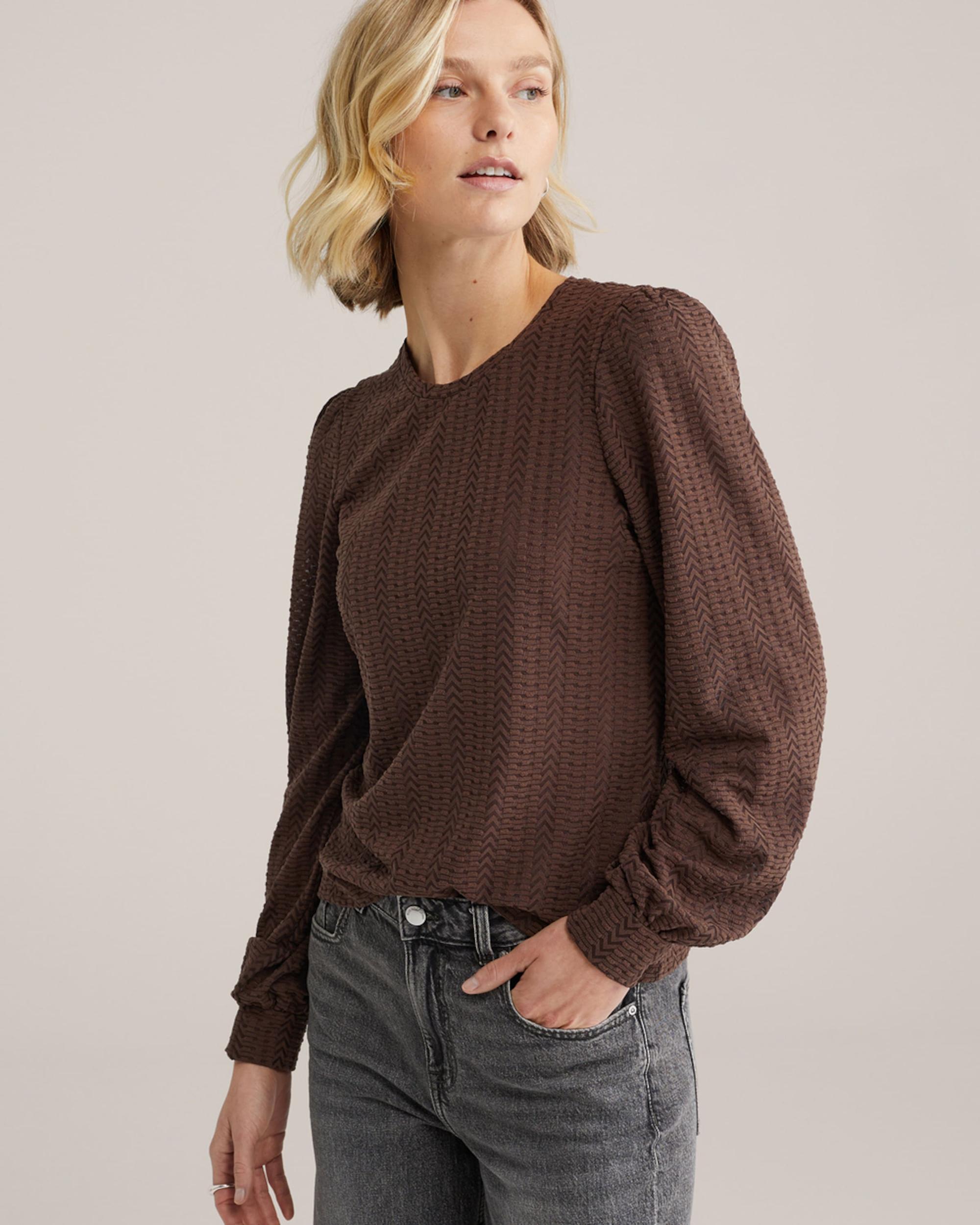 WE Fashion Majica temno rjava