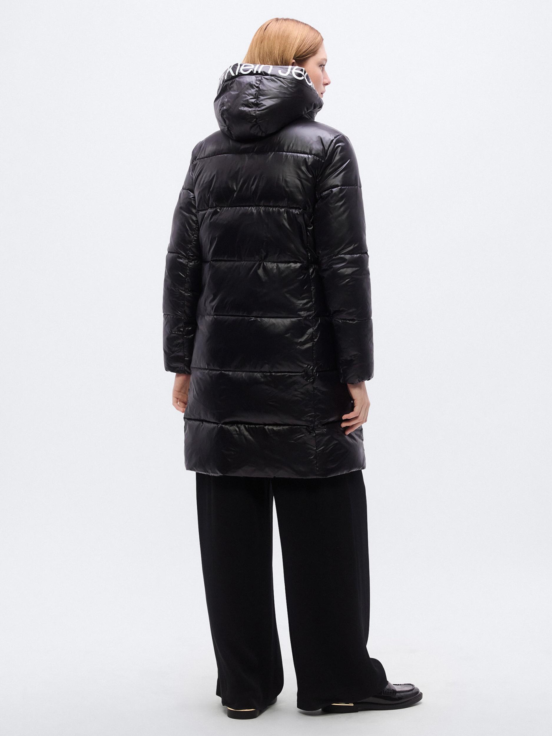 Calvin Klein Jeans Zimski plašč črna / bela