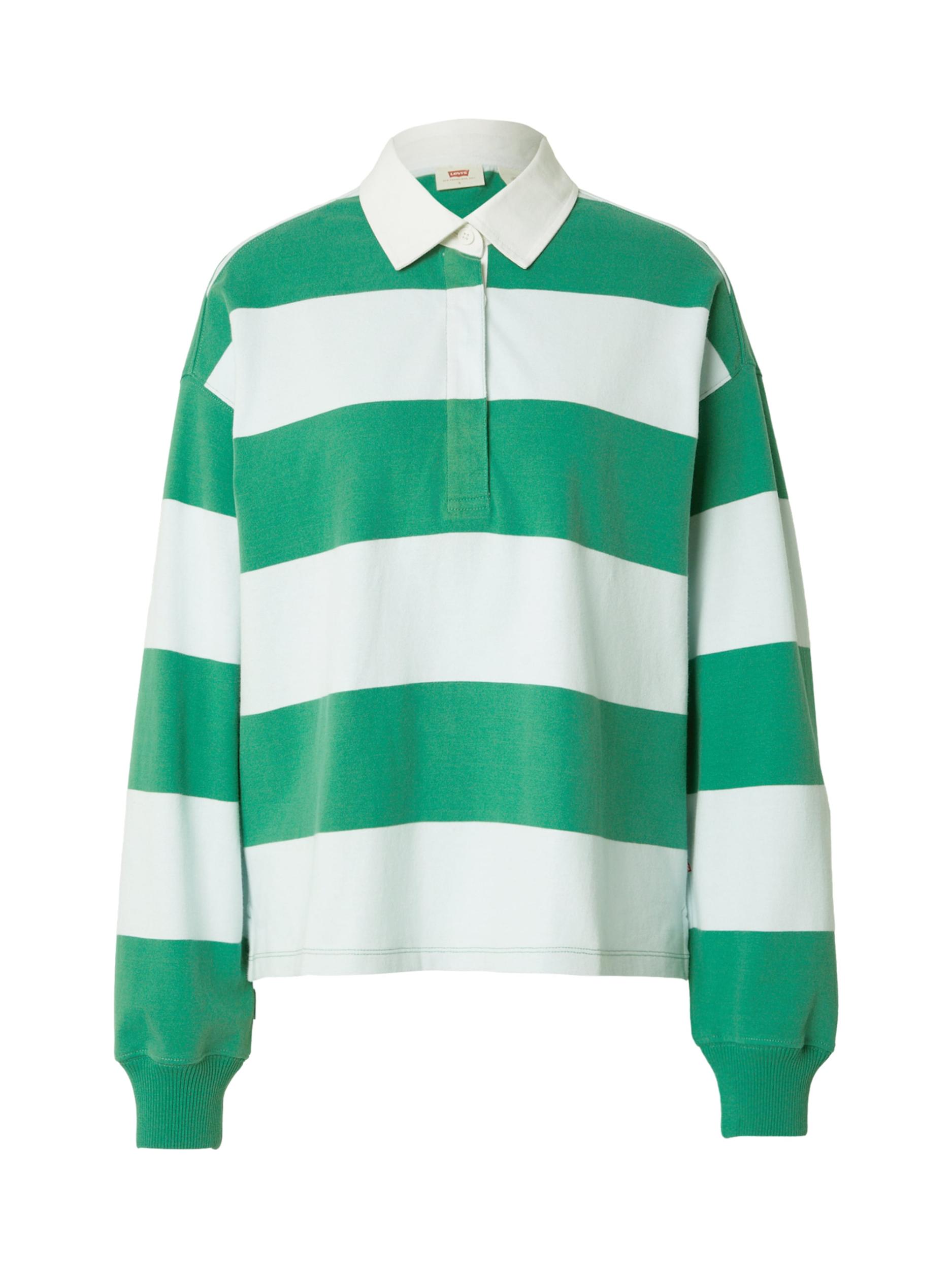 LEVI'S  Majica 'Reenie Rugby Long Sleeve Tee' zelena / pastelno zelena