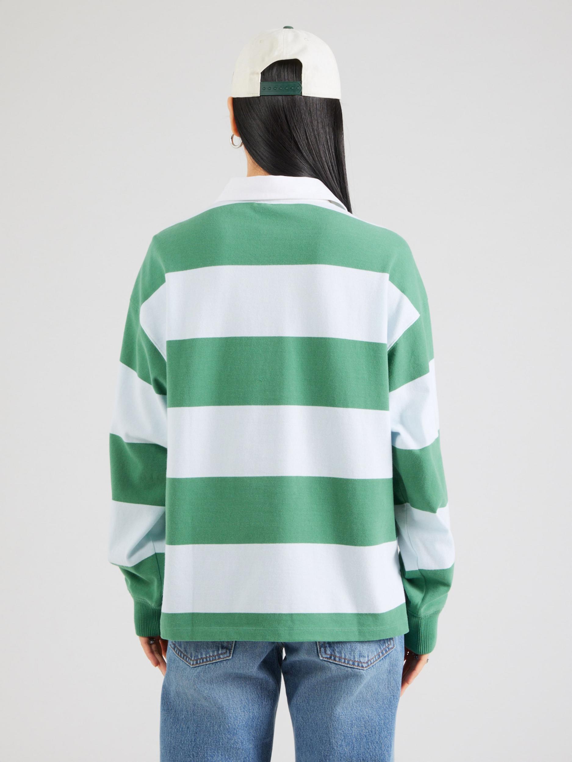 LEVI'S  Majica 'Reenie Rugby Long Sleeve Tee' zelena / pastelno zelena