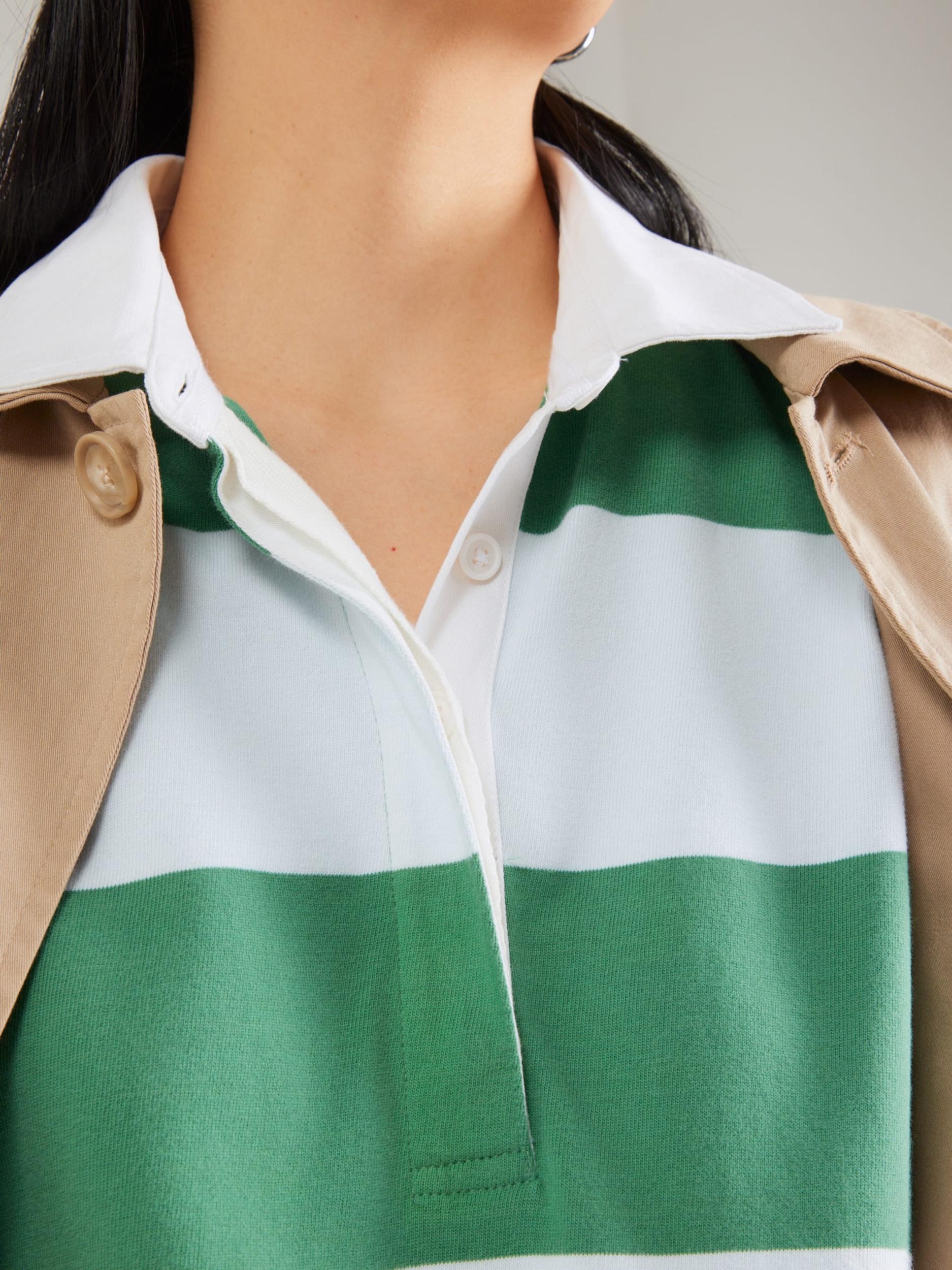 LEVI'S  Majica 'Reenie Rugby Long Sleeve Tee' zelena / pastelno zelena