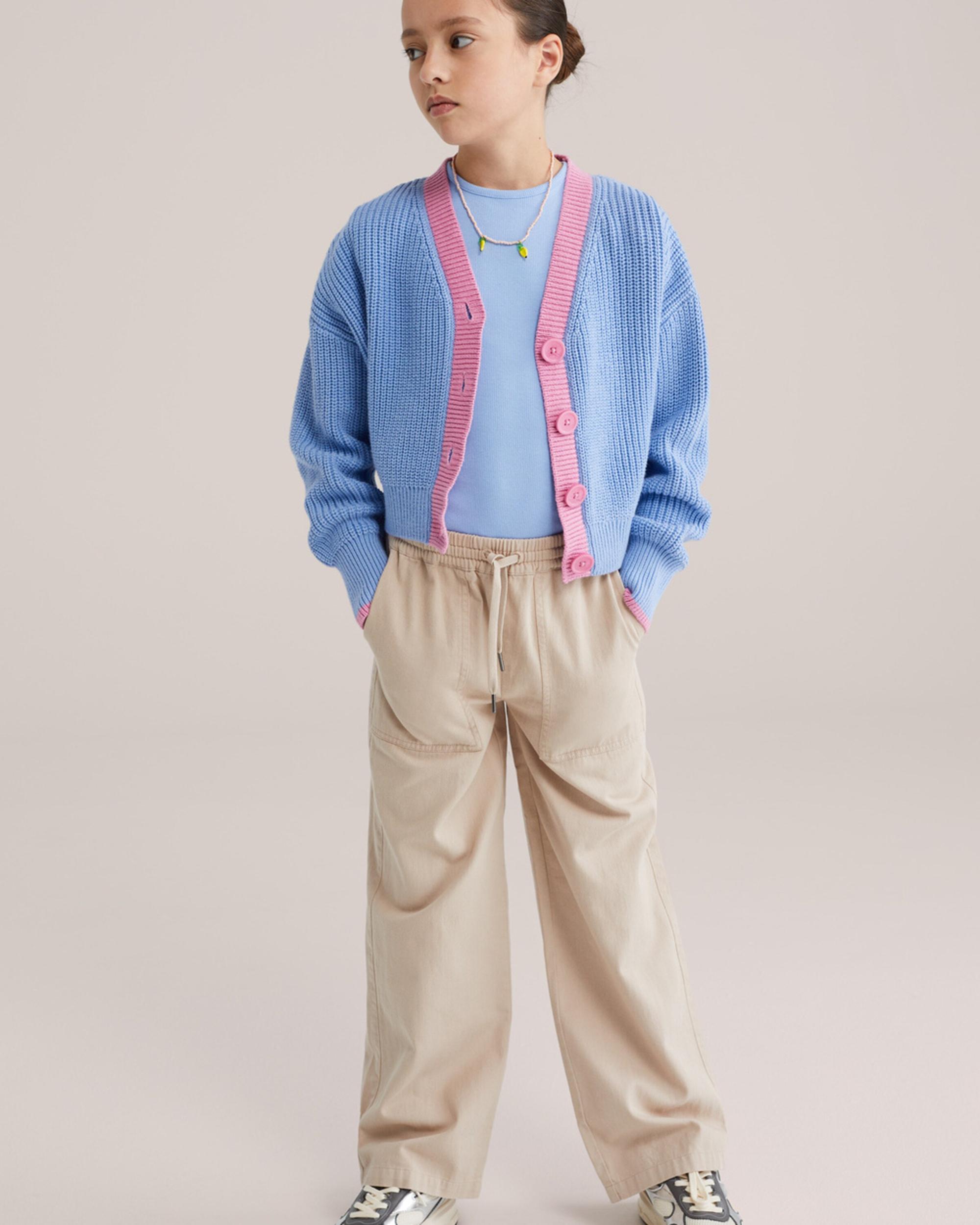 WE Fashion Majica 'Meisjes' pastelno modra