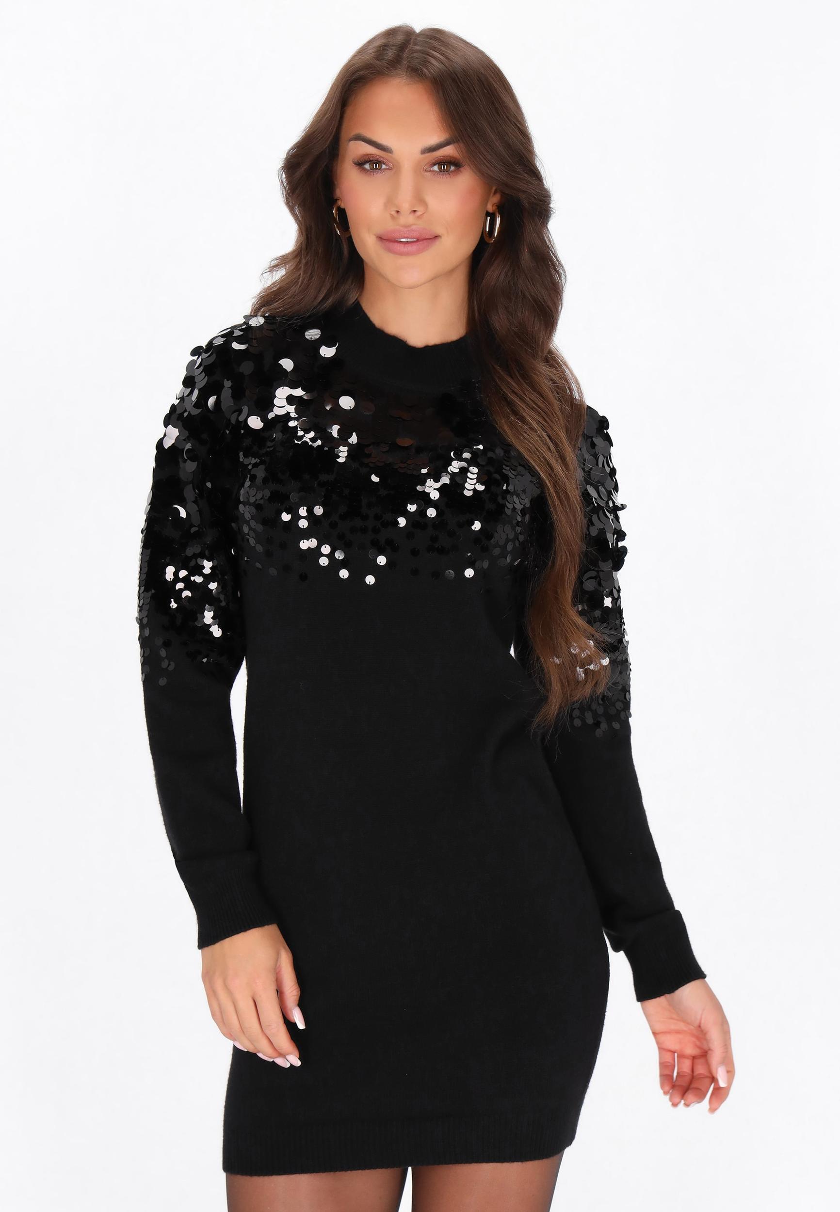 faina Pletena obleka črna