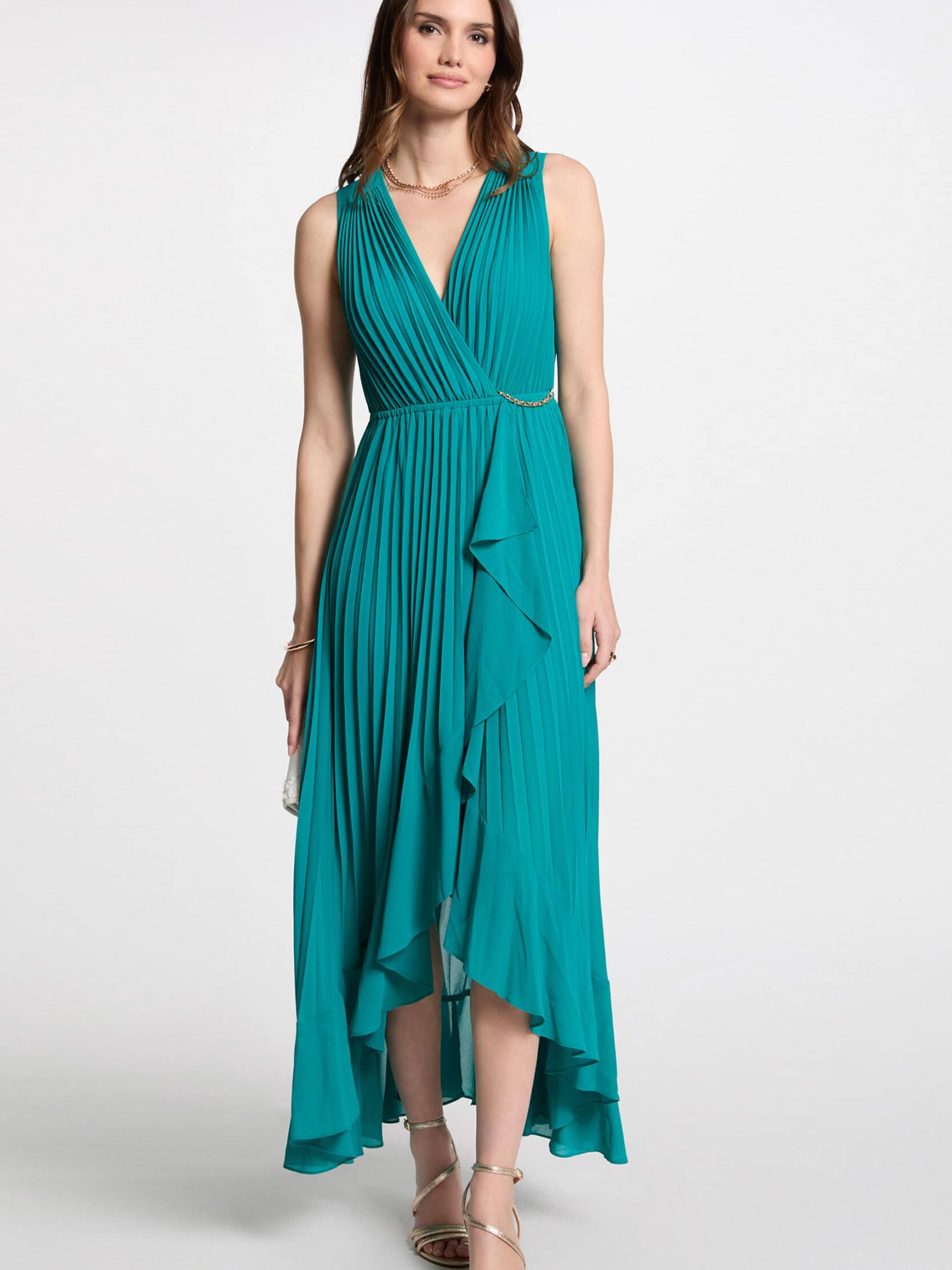 Morgan Večerna obleka cijansko modra