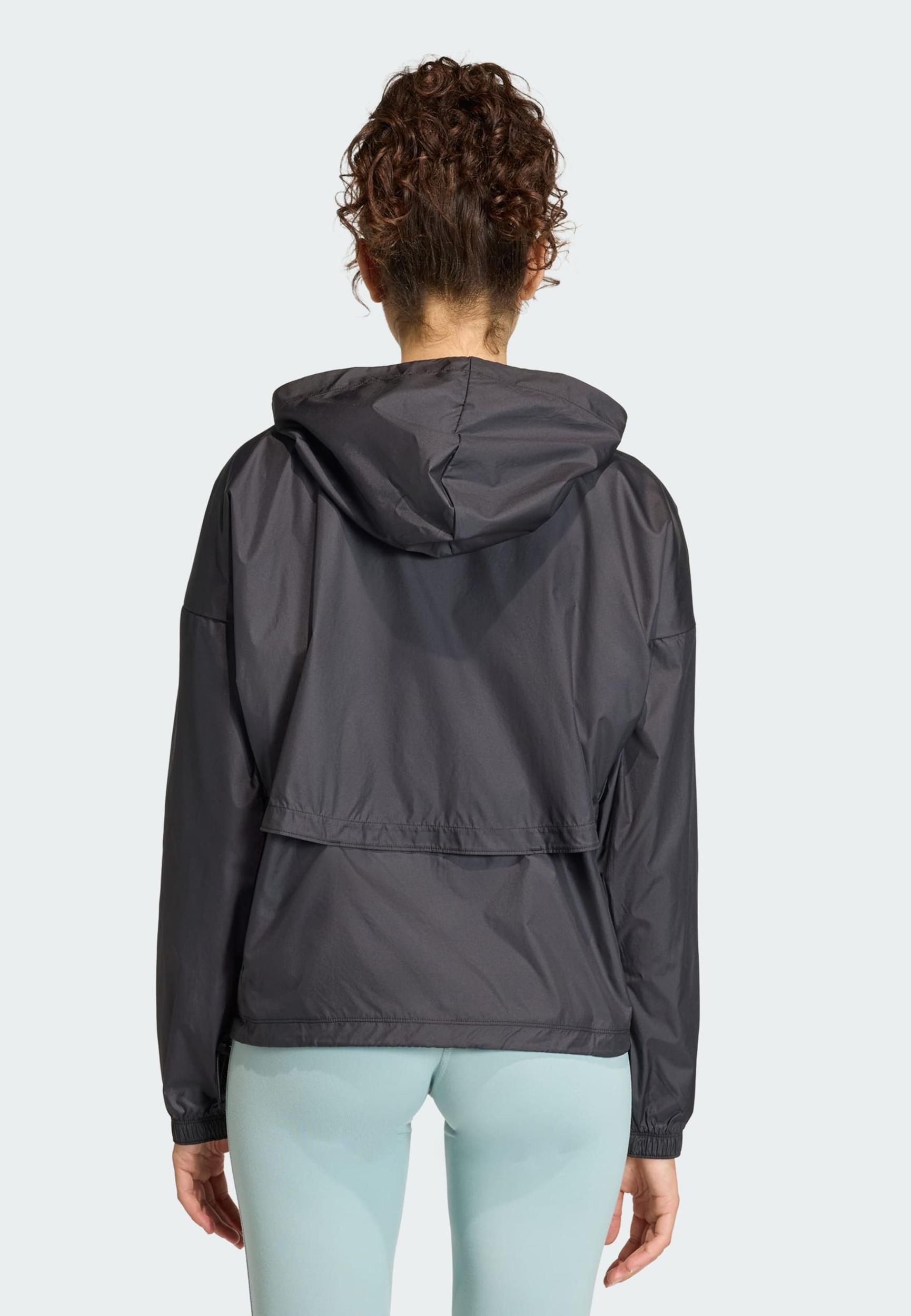 ADIDAS PERFORMANCE Športna jakna 'Hyperglam' črna / bela