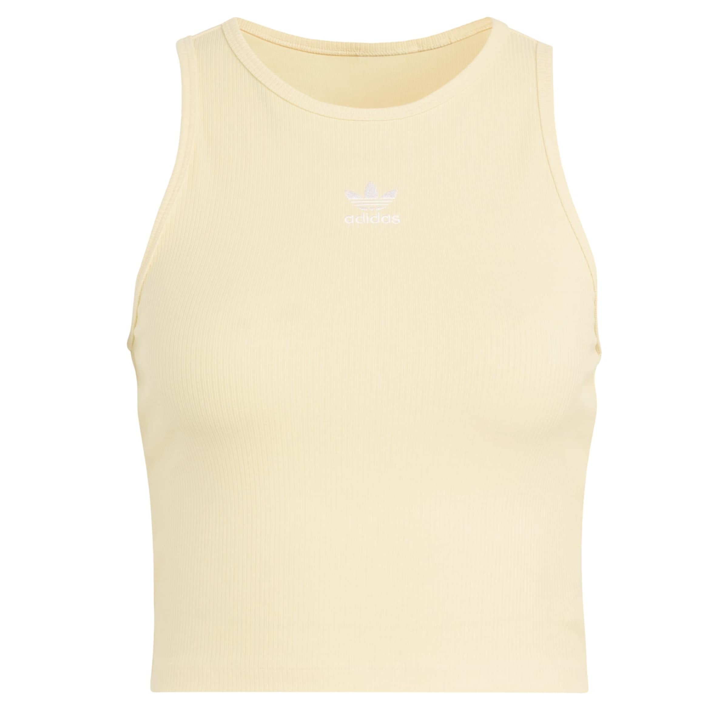 ADIDAS ORIGINALS Top 'Essentials' svetlo rumena / bela