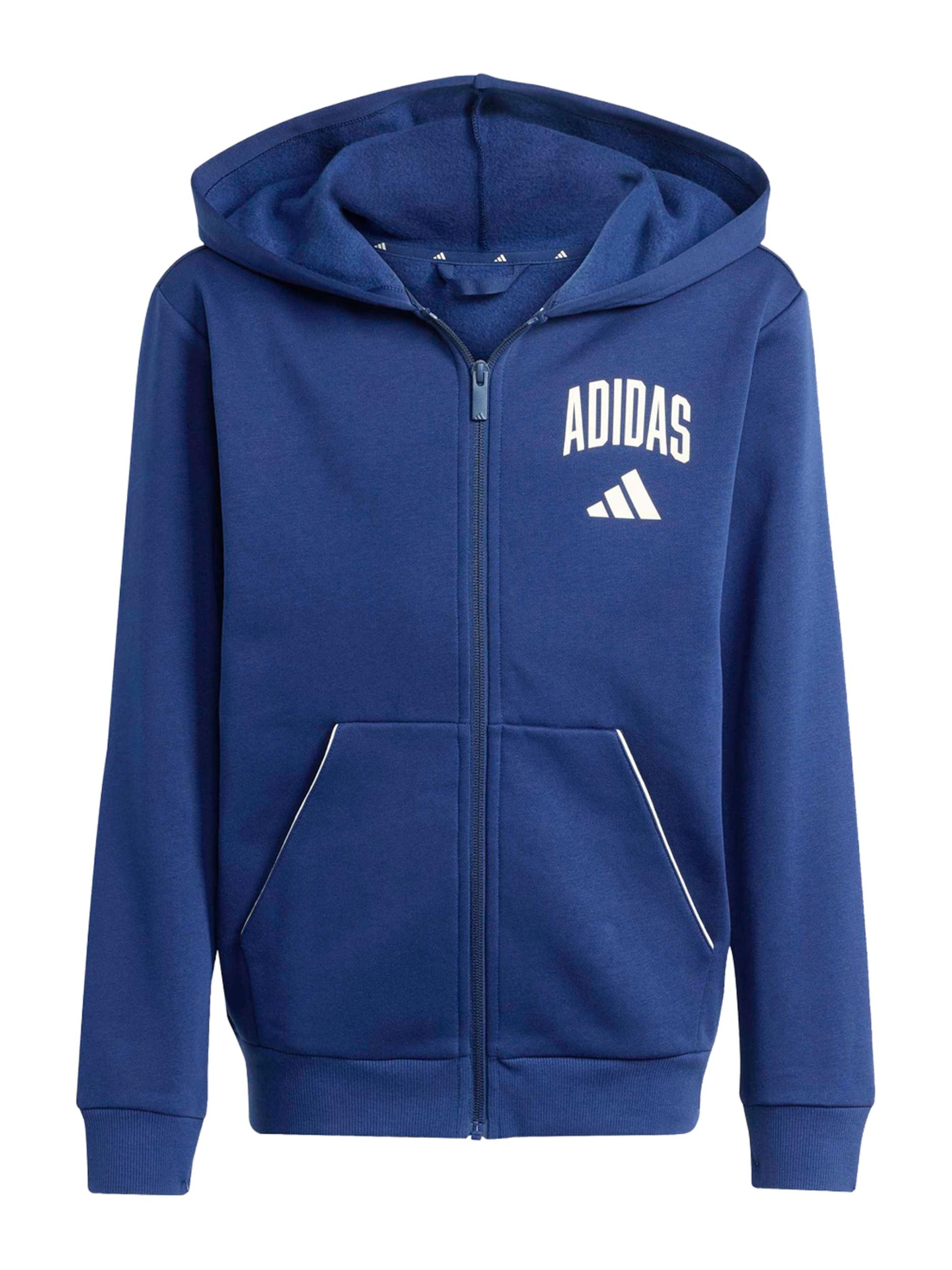 ADIDAS SPORTSWEAR Športna jopa na zadrgo encijan / bela