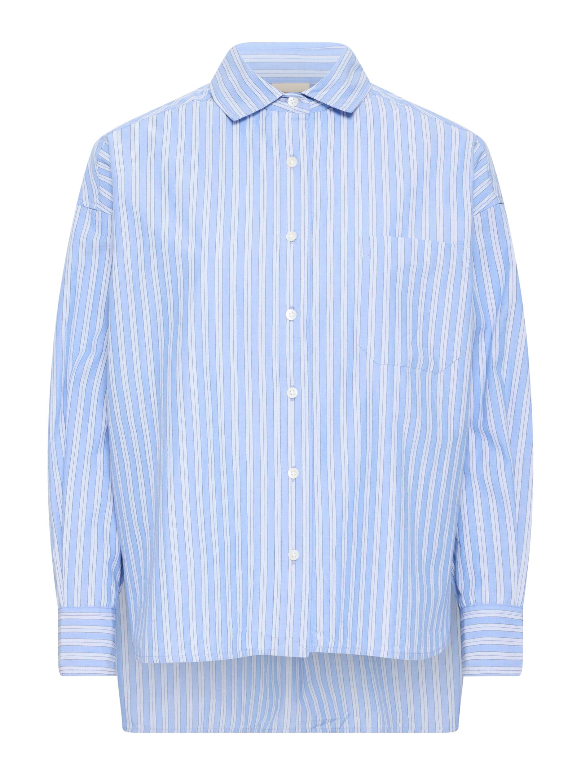 Fransa Bluza 'FRRICKY' svetlo modra / črna / bela