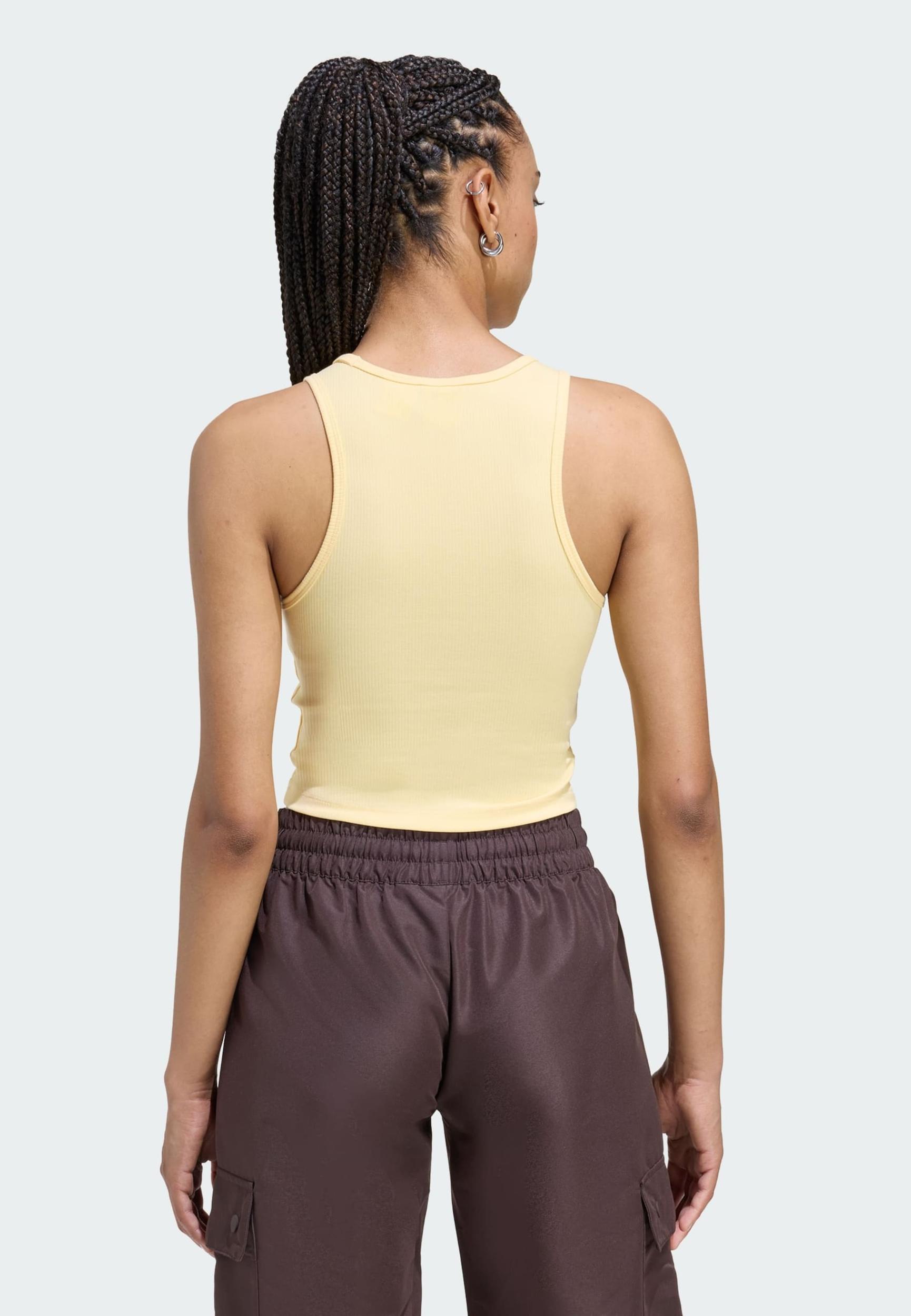 ADIDAS ORIGINALS Top 'Essentials' svetlo rumena / bela