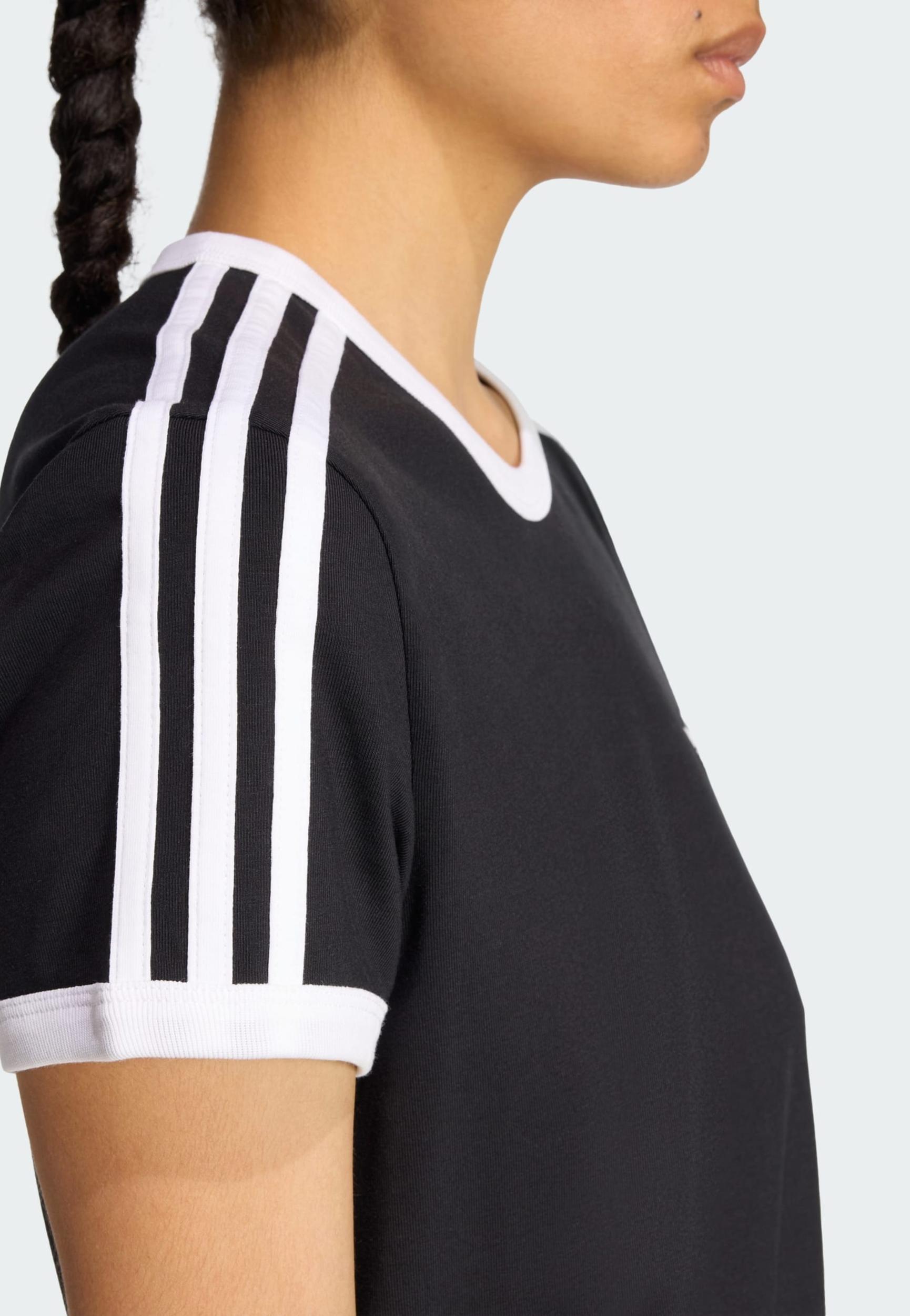 ADIDAS ORIGINALS Obleka '3 STRIPES DRESS' črna / bela