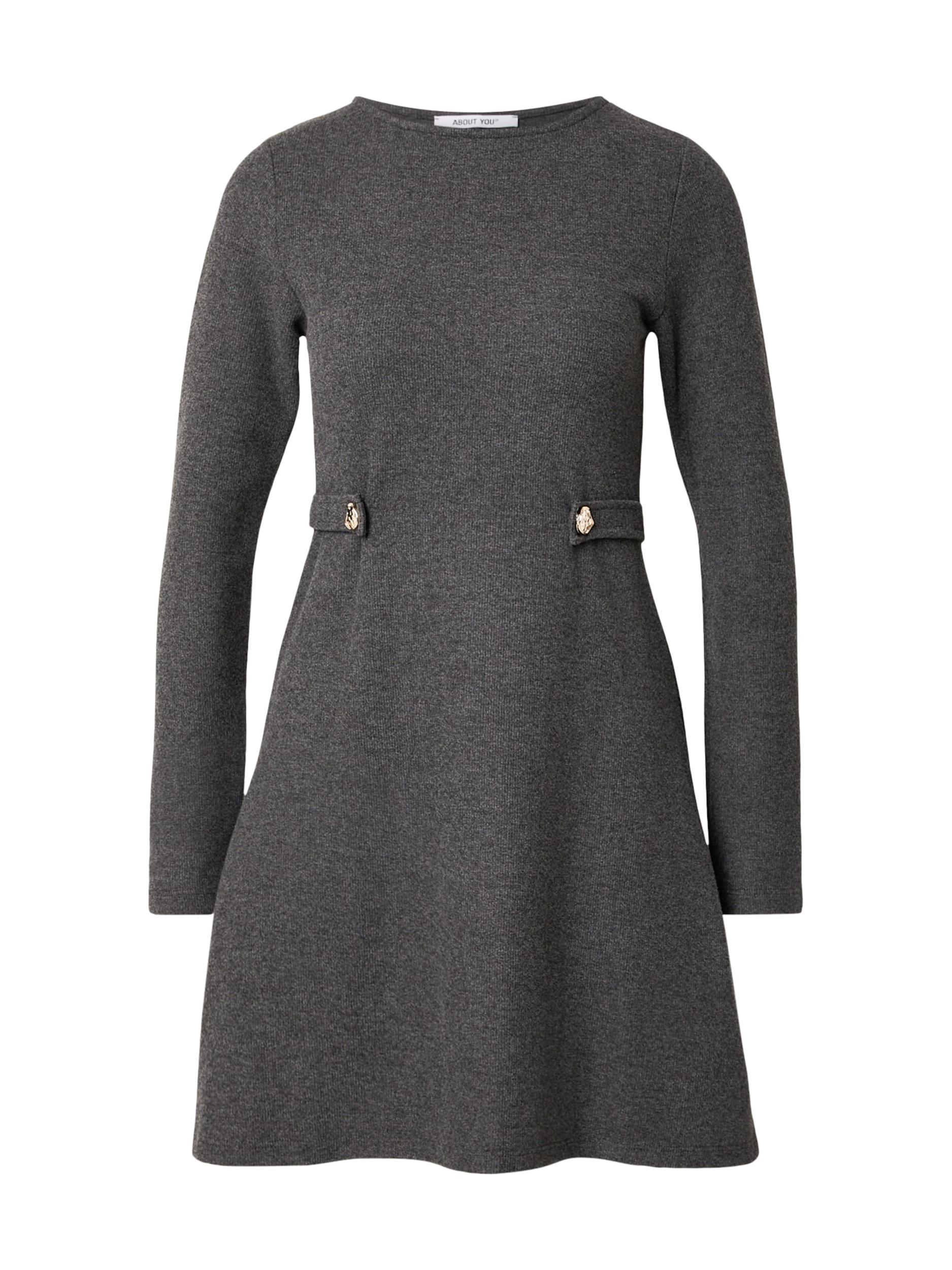 ABOUT YOU Pletena obleka 'Manja' antracit