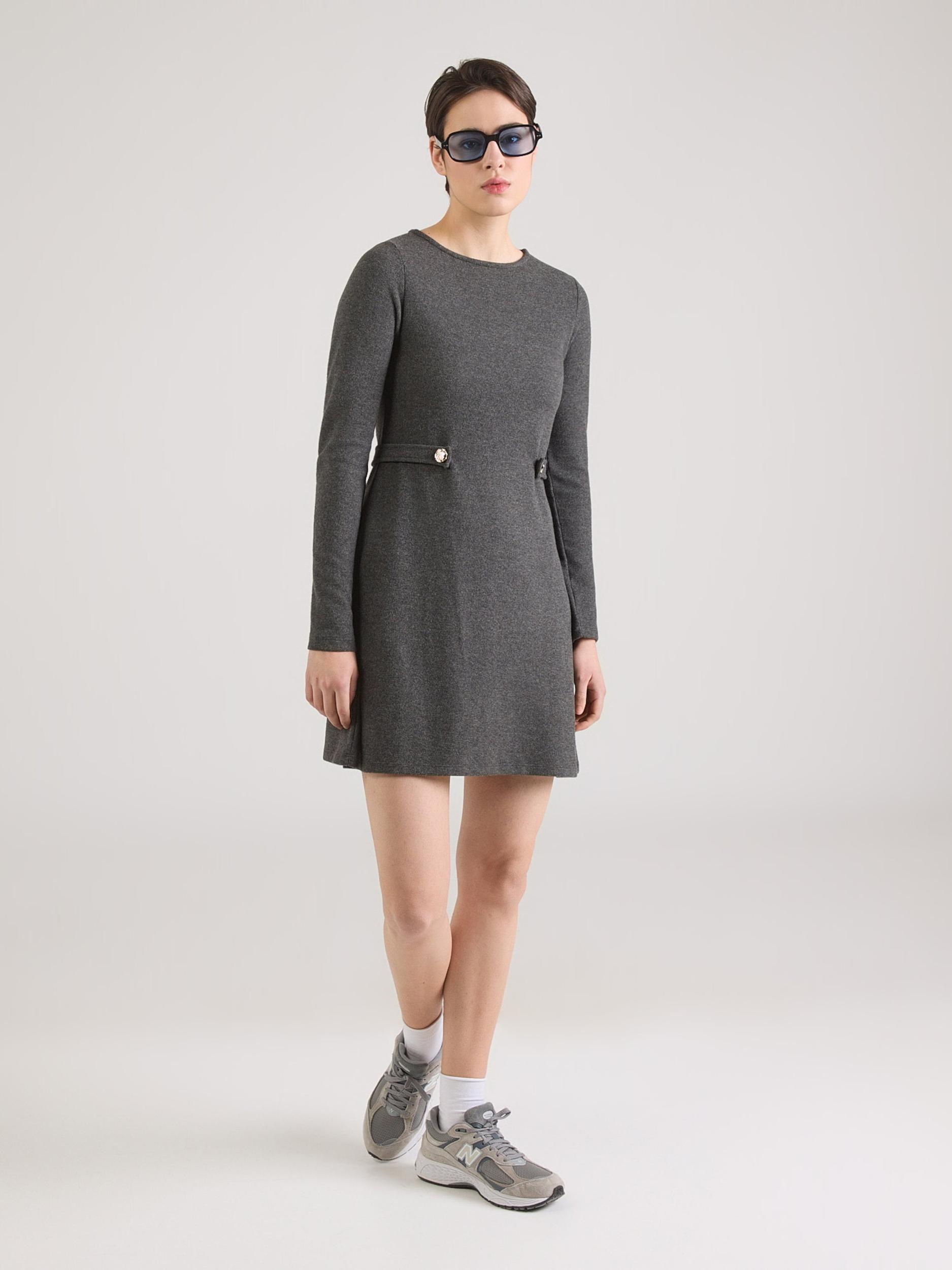 ABOUT YOU Pletena obleka 'Manja' antracit